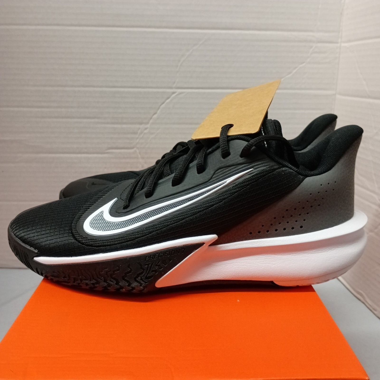 Nike Men's Nike Precision VII Basketball Sneakers Size 8.5 Black Size US 8.5 / EU 41-42 - 3 Thumbnail