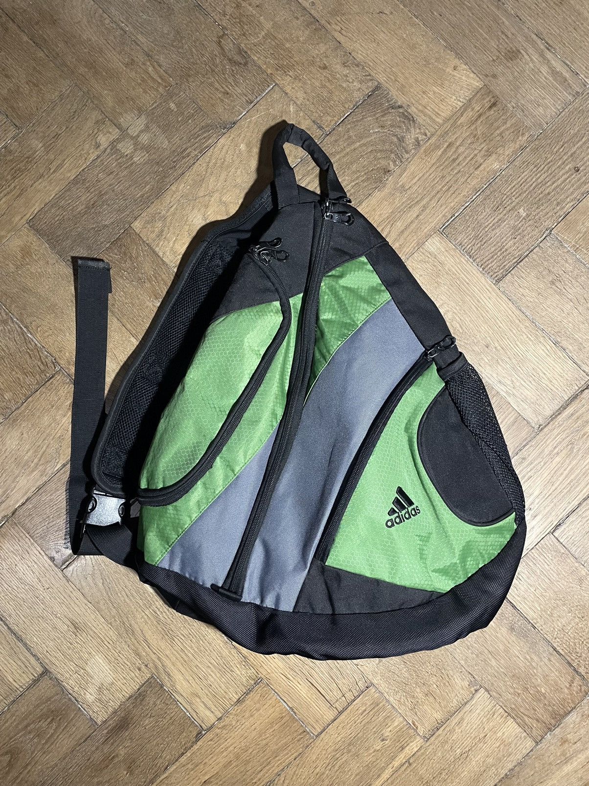 Big Green/black Vintage Y2K Adidas Sling Bag/messenger, Men's