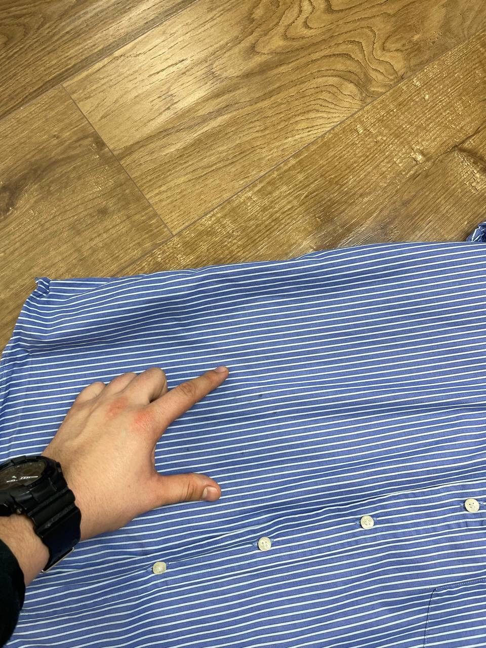Balenciaga Vintage Balenciaga 90’s Y2K Button Ups Striped Blue Shirt Size US M / EU 48-50 / 2 - 17 Thumbnail