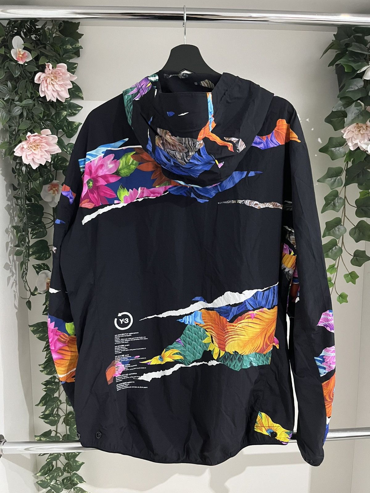 Yohji Yamamoto Y-3 by Yohji Yamamoto Floral Print Windbreaker Jacket Size US L / EU 52-54 / 3 - 4 Thumbnail