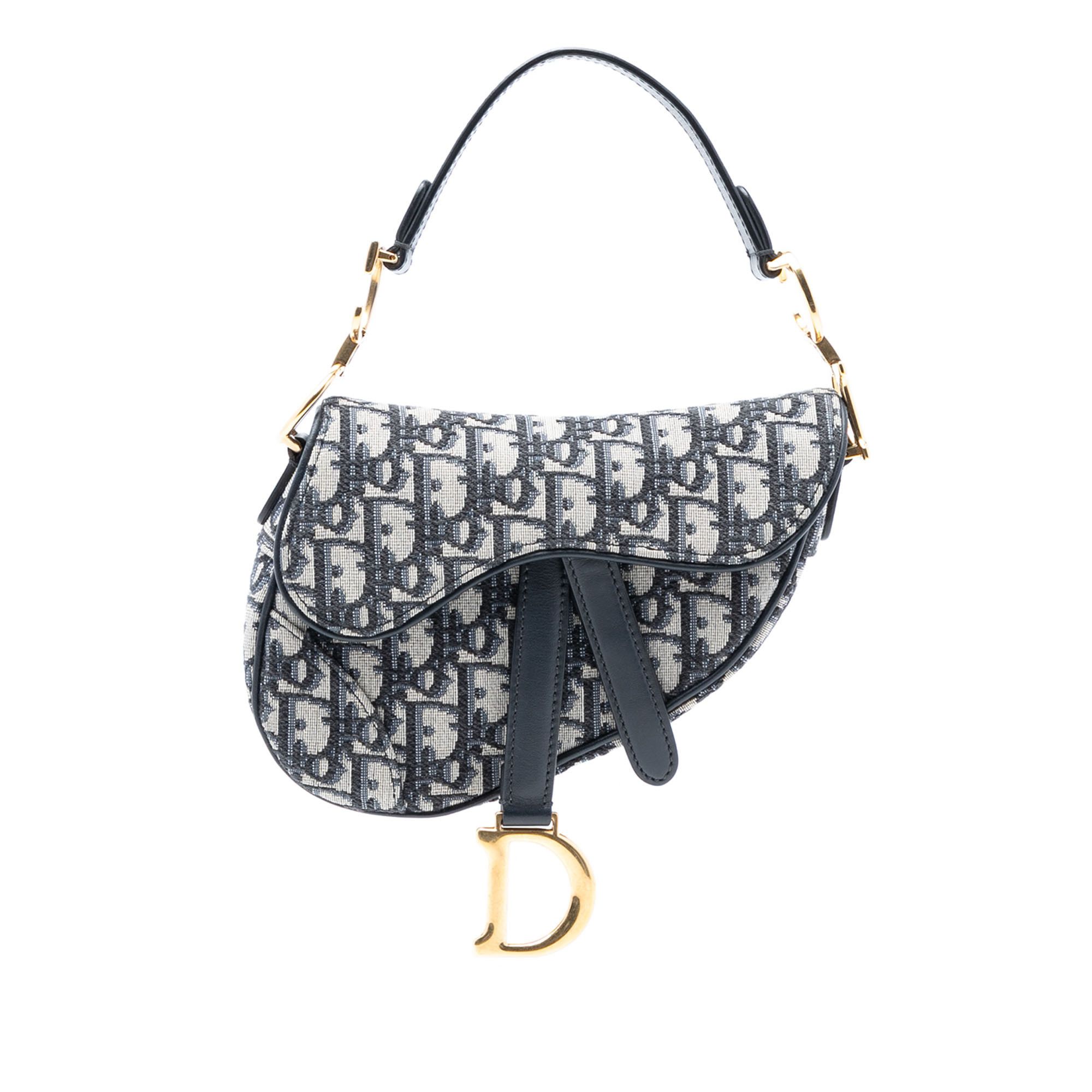 Dior Dior Mini Oblique Canvas Saddle Bag Size ONE SIZE - 1 Thumbnail
