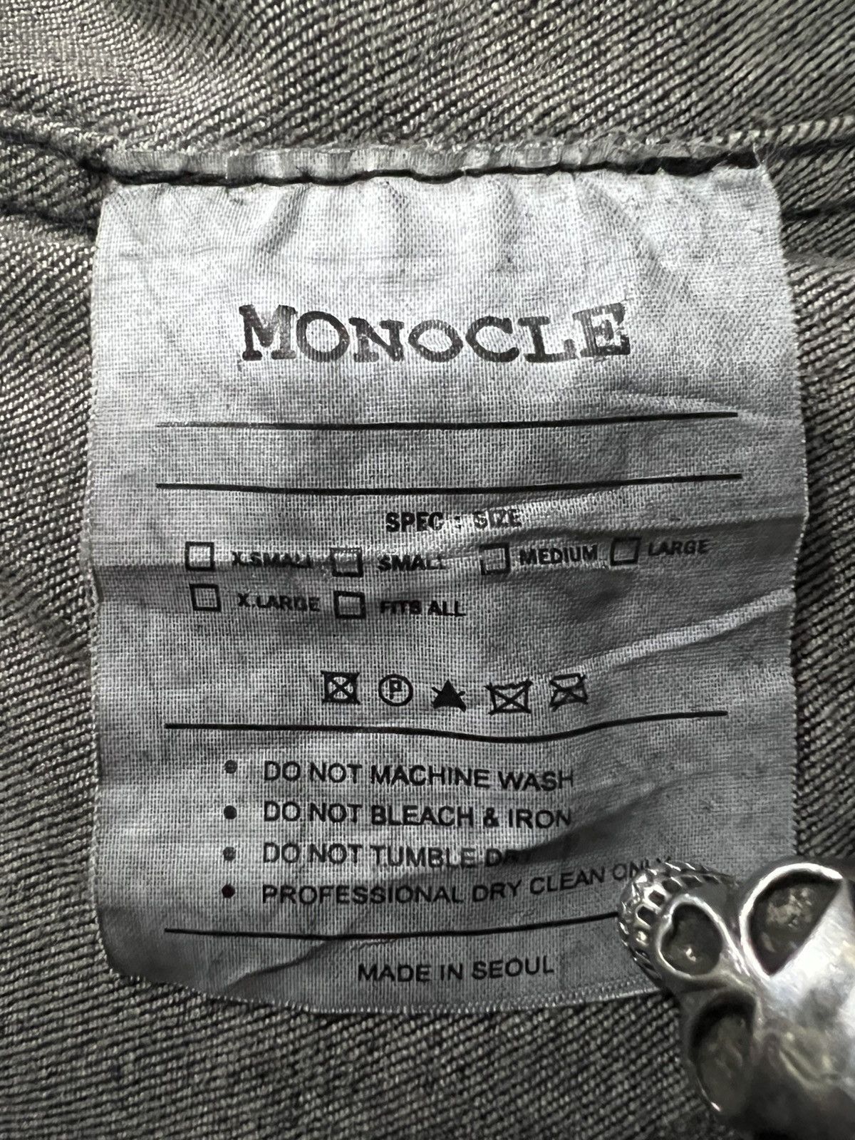 Monocle Monocle Distressed Black Washed Buttoned Denim Jacket Size US M / EU 48-50 / 2 - 8 Thumbnail