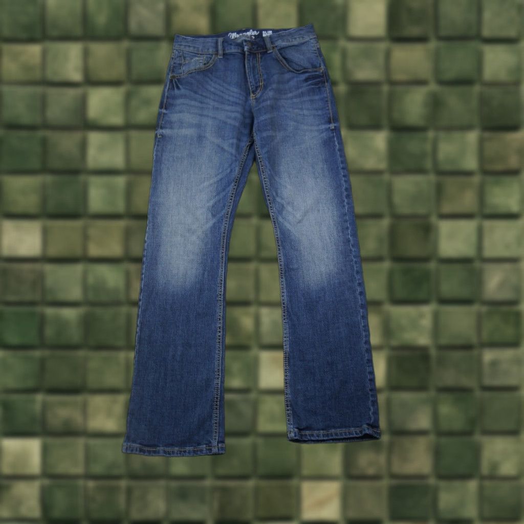 Wrangler Wrangler Jeans Slim Boot Cut Blue Denim 29x32 1947 Collection Mens Jeans Slim Fit Long Sleeve? Size US 29 - 1 Thumbnail