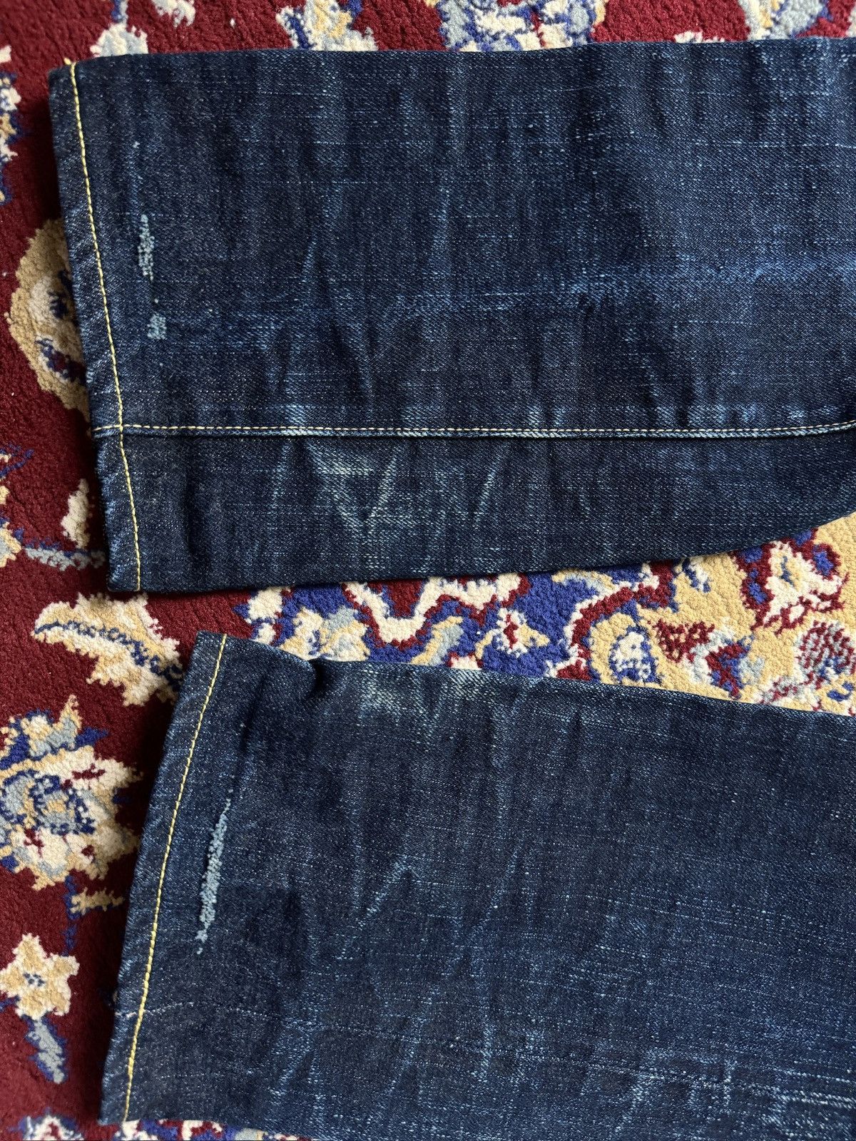 The Flat Head The Flat Head 3002 Golden Selvedge Raw denim faded jeans Size US 29 - 12 Thumbnail