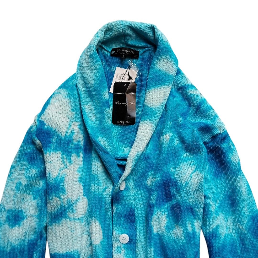 BERNINGS SHO Berning-sho aquatic tie dye shawl collar cardigan Size US L / EU 52-54 / 3 - 2 Thumbnail