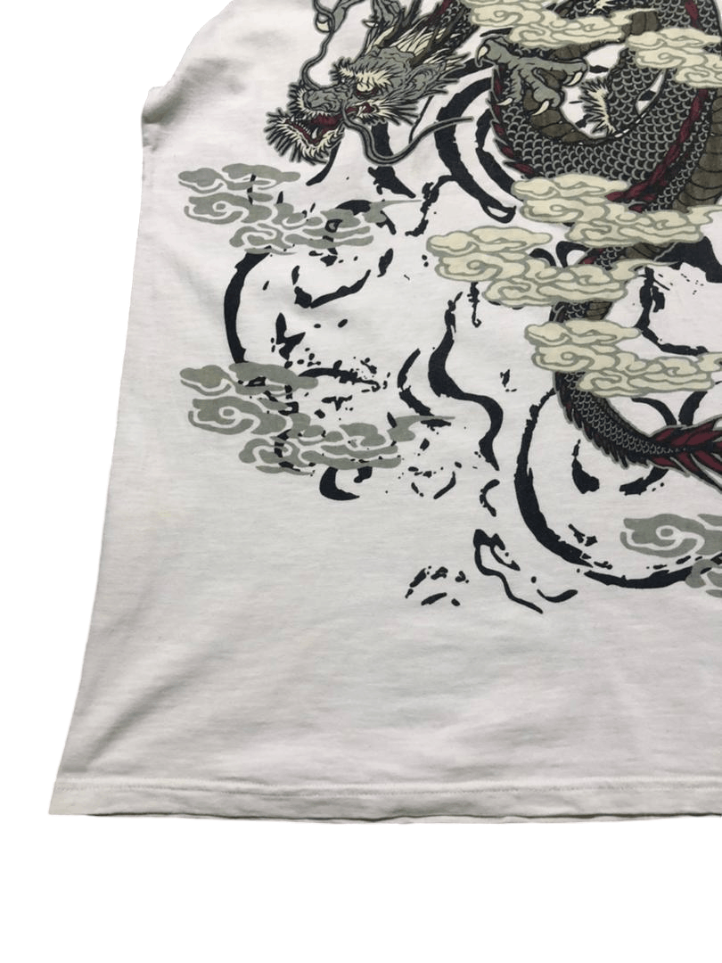 Japanese Brand Sukajan T-shirt Dragon Over Print Shirt Sleeve Tee Size US L / EU 52-54 / 3 - 11 Thumbnail