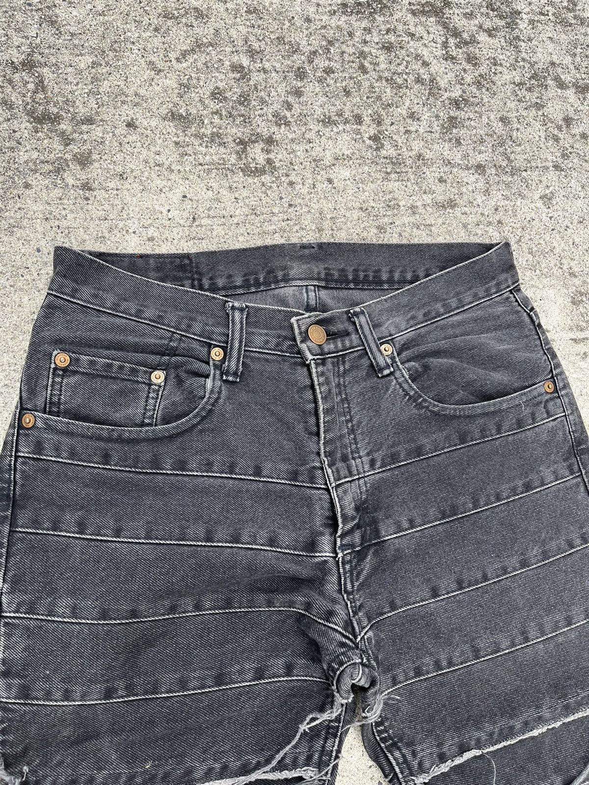 Hysteric Glamour 00s Hysteric Glamour Hagi Denim Pant Hybrid Striped archive Size US 29 - 3 Thumbnail