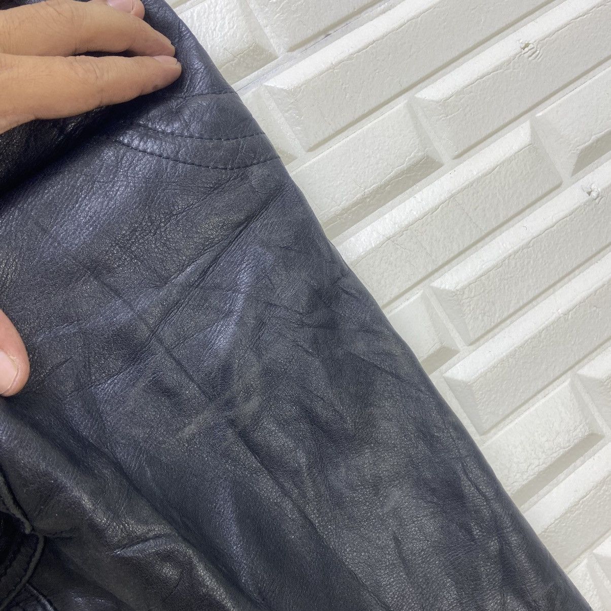 Japanese Brand Vintage Japanese Brand Fremantle Lace Leather Biker Pants Size US 30 / EU 46 - 16 Thumbnail