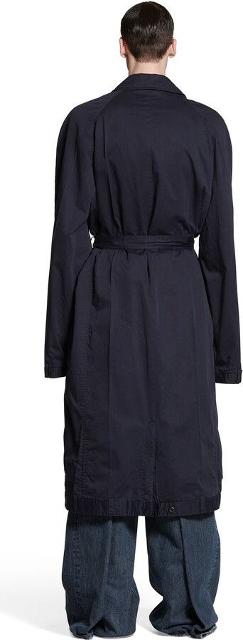 Balenciaga o1mt1gz1224 Deconstructed Carcoat in Navy Blue Size XXS / US 00 / IT 34 - 5 Thumbnail