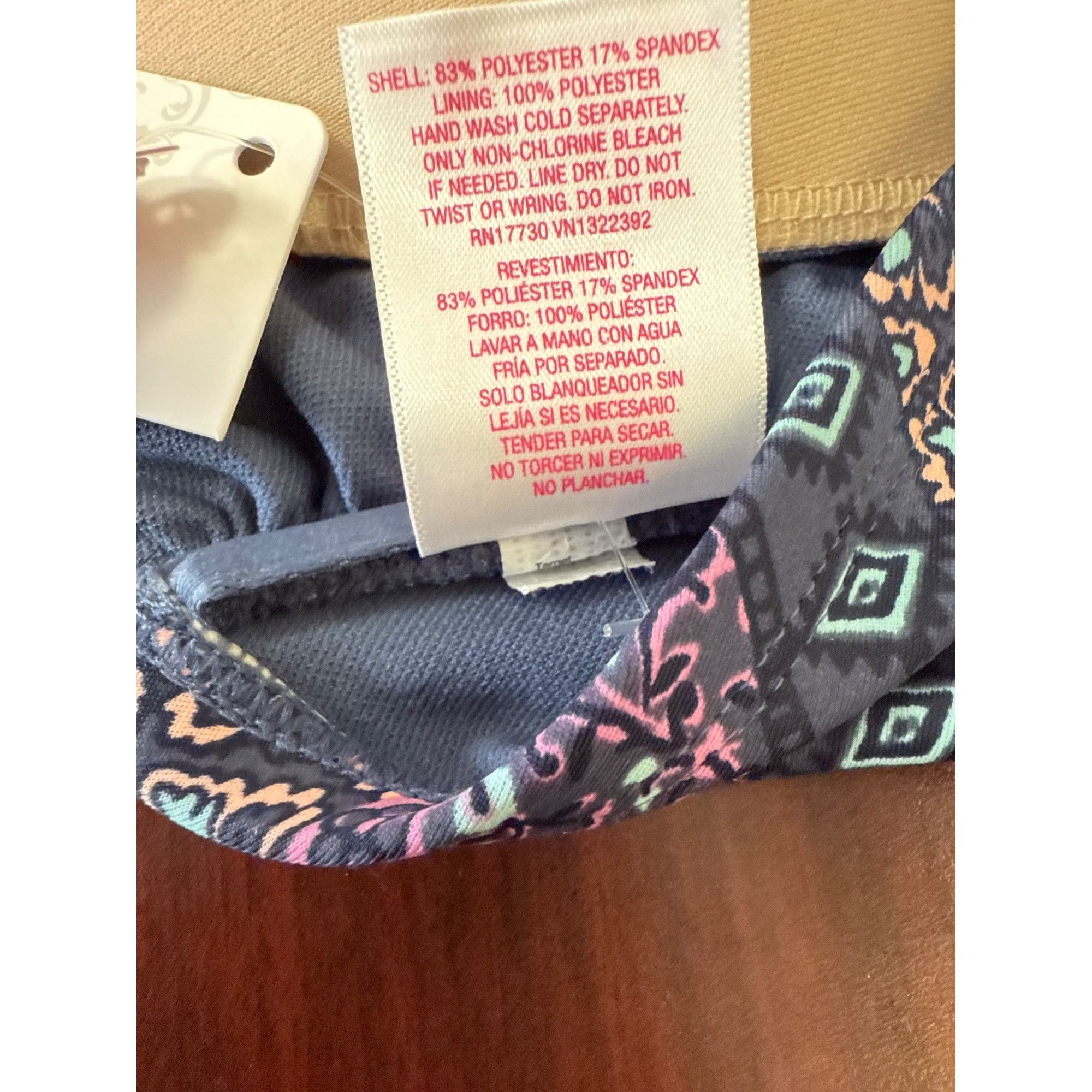 Other Xhilaration Plus Size 20w Swim Suit Bikini Blue Multicolored Size ONE SIZE - 6 Thumbnail