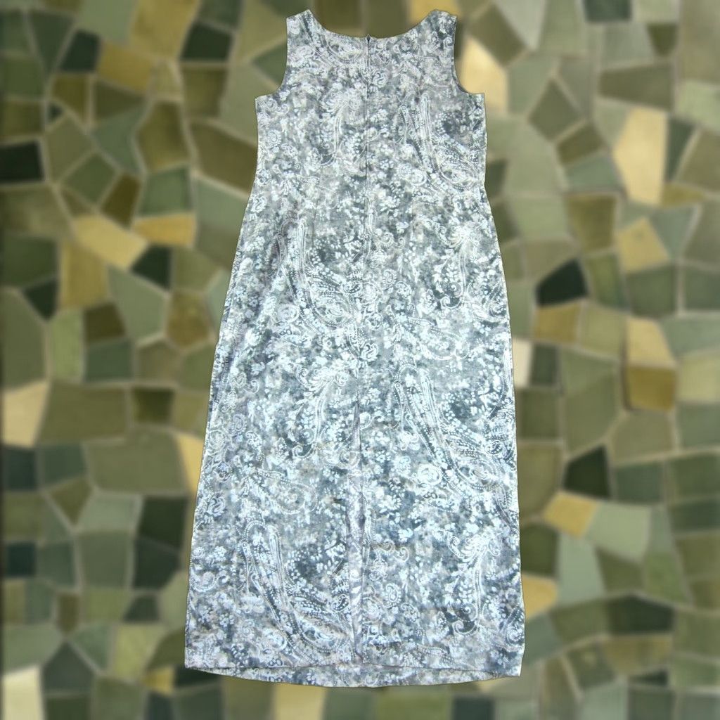 Vintage Sheri Martin New York Rayon Green Floral Tie Dye Long Maxi Tank Sun Dress 14 Size XL / US 12-14 / IT 48-50 - 1 Thumbnail