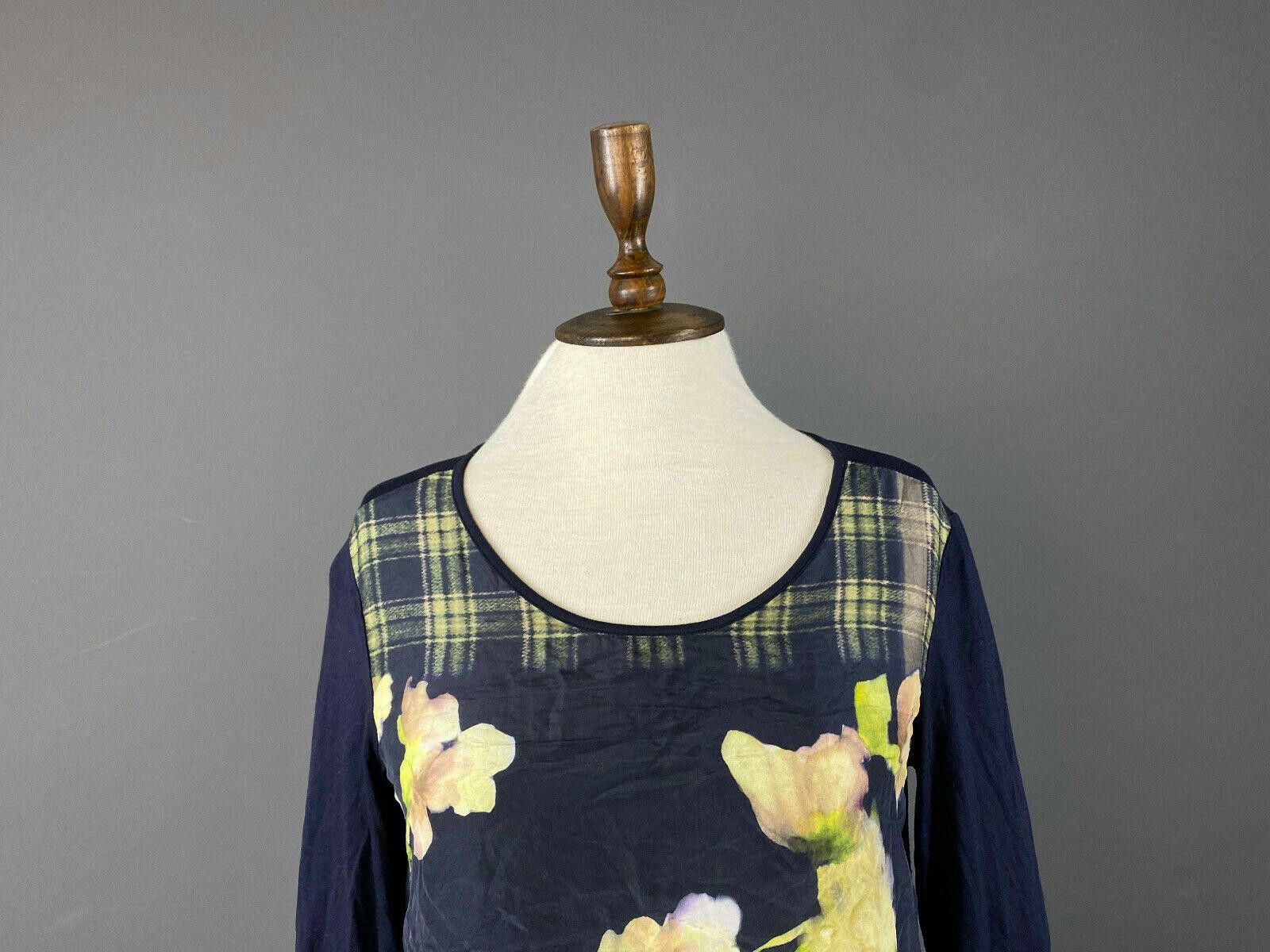 Designer Weekend Max Mara Blue Floral Boat Neck Pullover Sweater Sz S Size S / US 4 / IT 40 - 2 Thumbnail