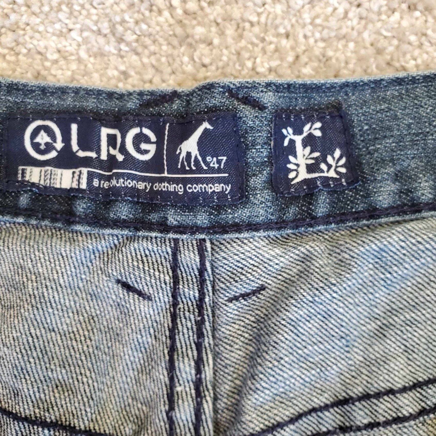 Denime LRG Mens Denim Jean Shorts Distressed 44 Blue Size US 44 / EU 60 - 3 Thumbnail