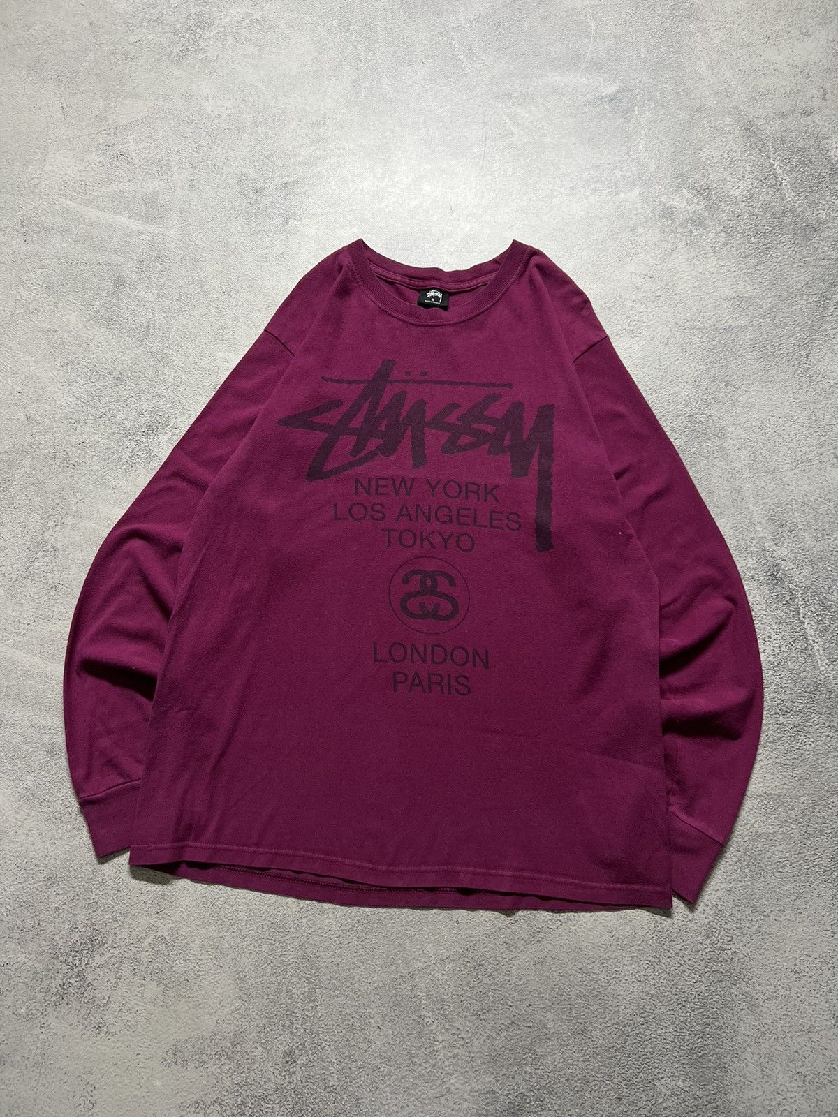 Stussy Vintage Y2k Stussy World Tour 🌎 Long Sleeve 00’s Size US M / EU 48-50 / 2 - 4 Thumbnail
