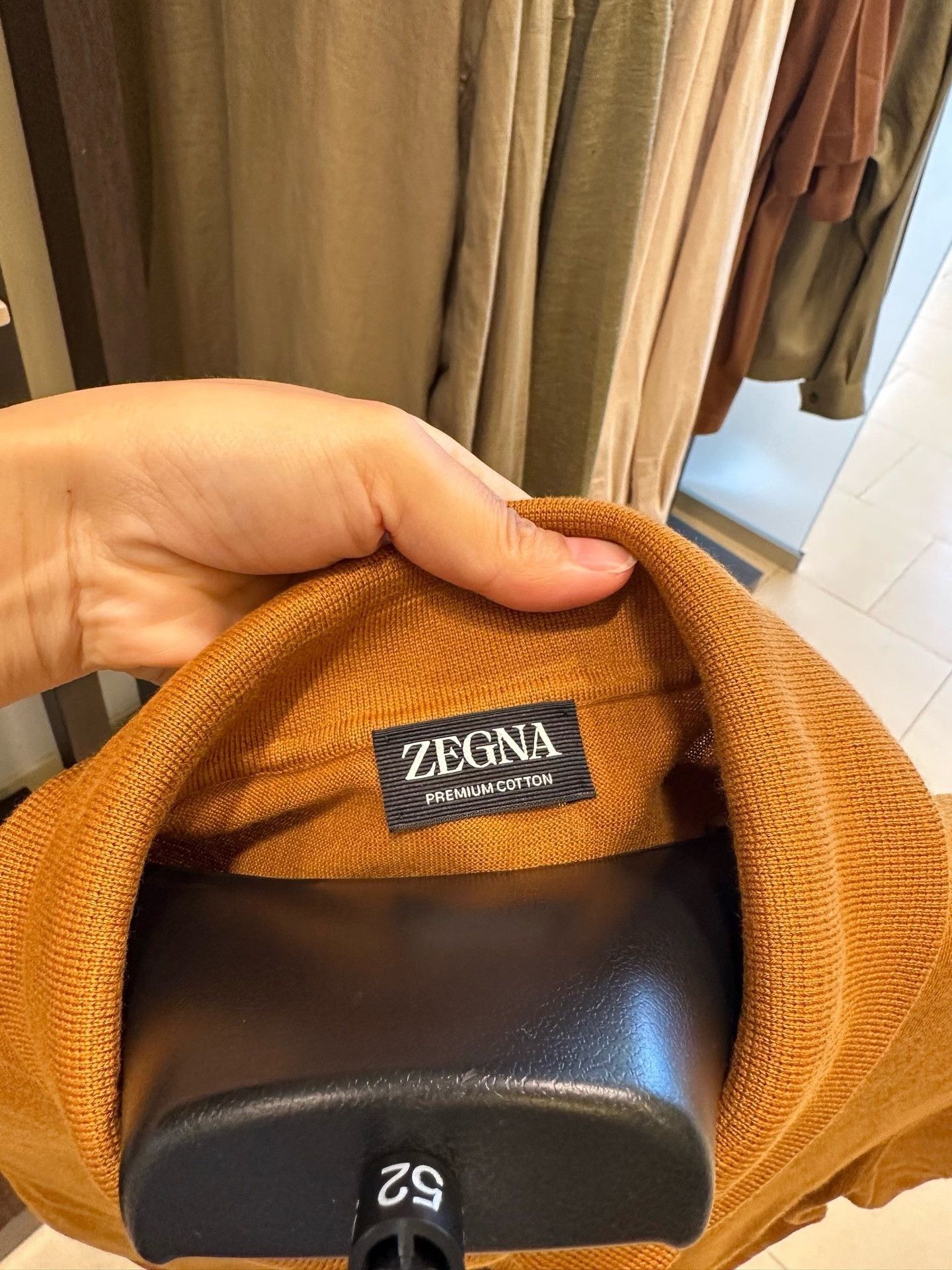Ermenegildo Zegna Zegna Men's Mustard Knit Polo Shirt Size US M / EU 48-50 / 2 - 7 Thumbnail