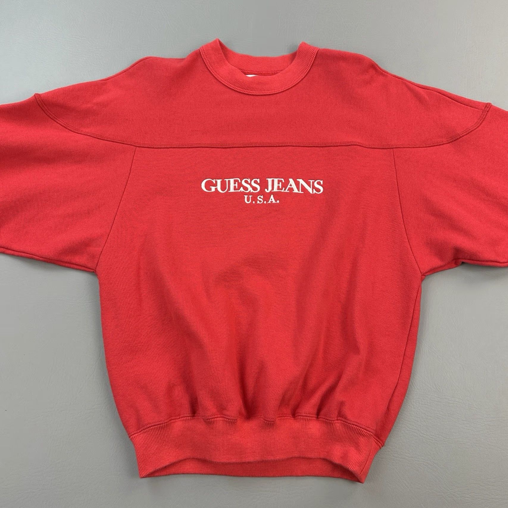 Guess VINTAGE Guess Georges Marciano Sweatshirt Womens Large Red Crewneck Pullover USA Size L / US 10 / IT 46 - 4 Thumbnail