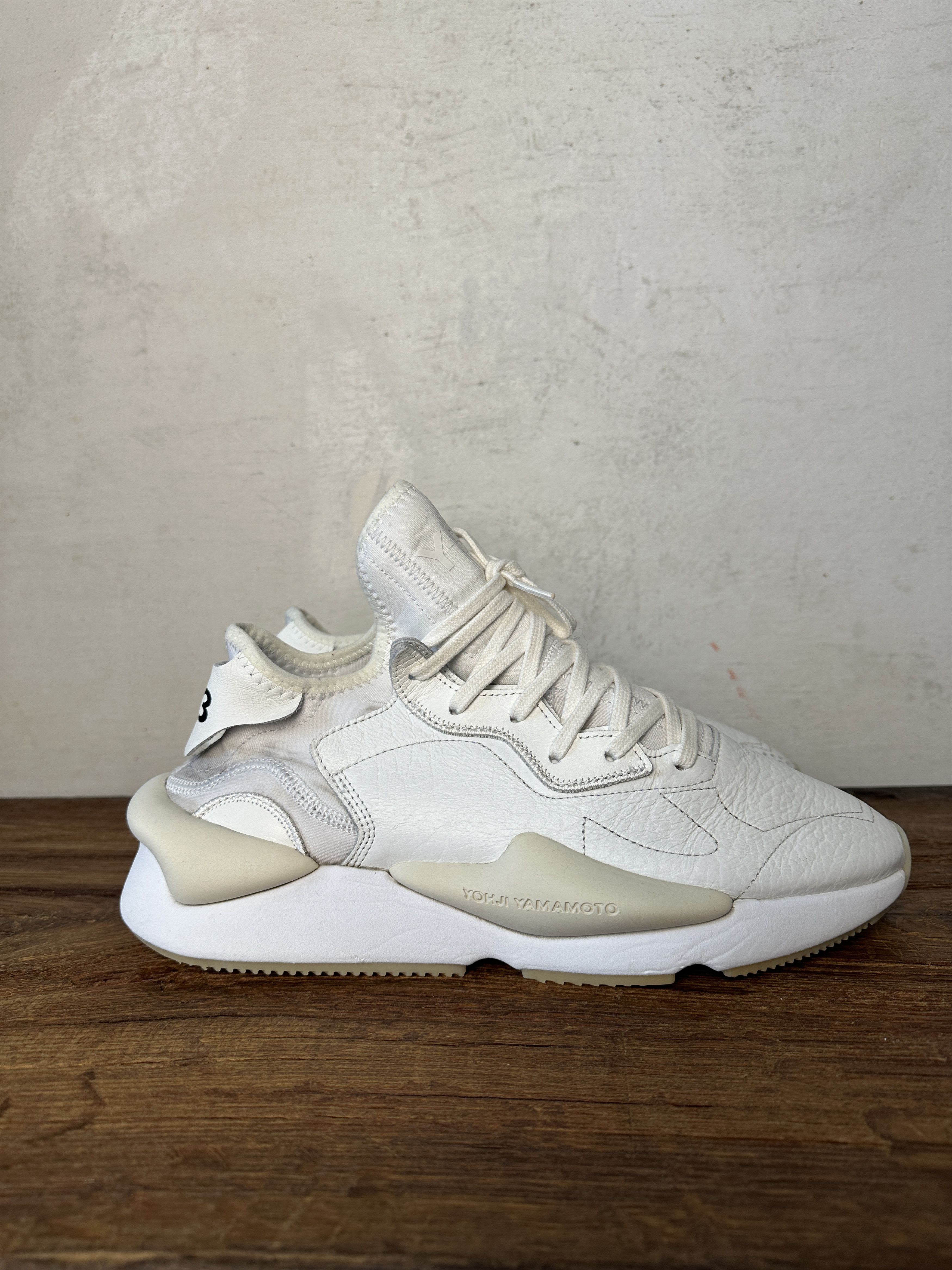 Adidas Y-3 Kaiwa Leather White Size US 10.5 / EU 43-44 - 5 Thumbnail