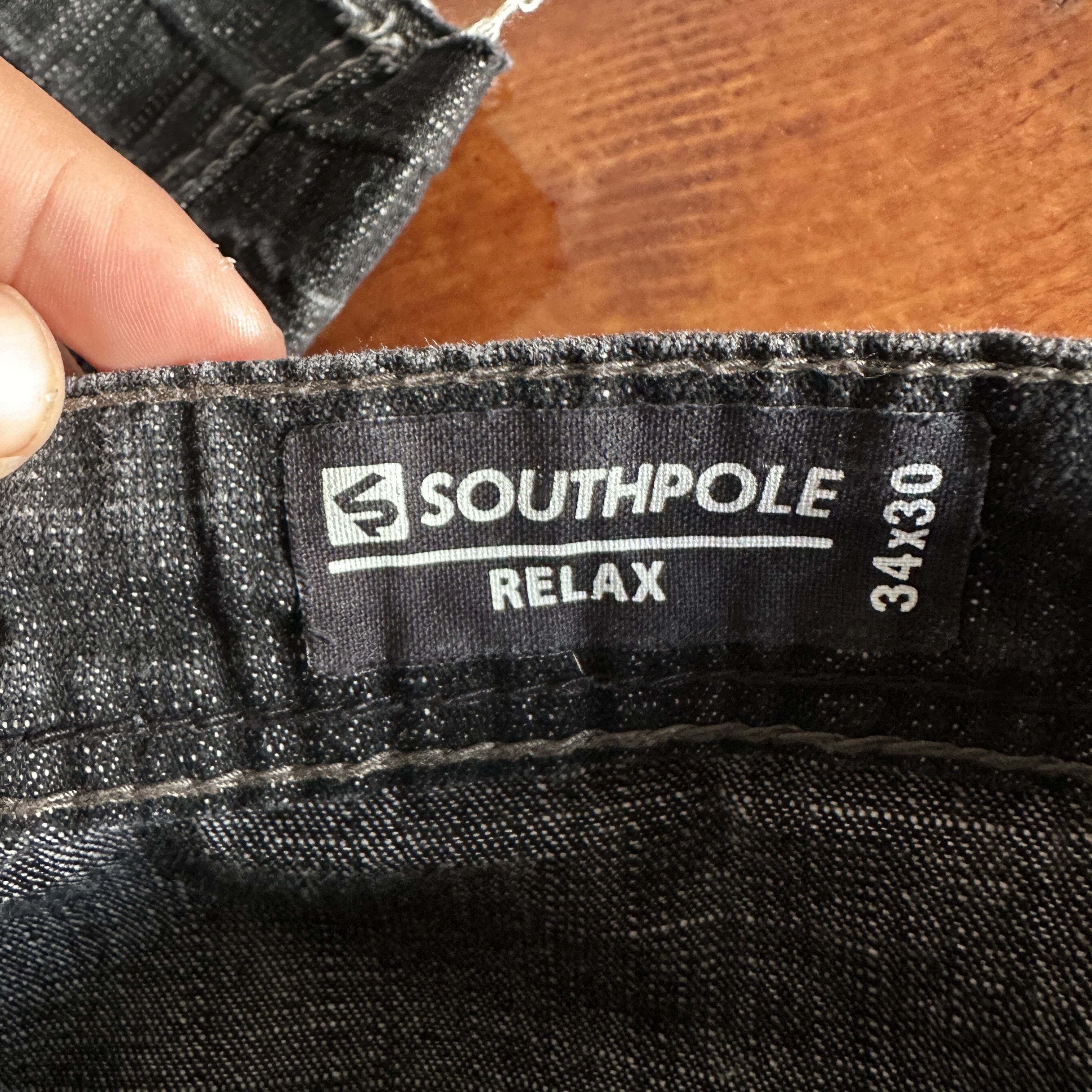 Southpole Vtg Southpole Jeans Mens Black Denim Pants Y2K Baggy Relaxed Size US 34 / EU 50 - 9 Thumbnail