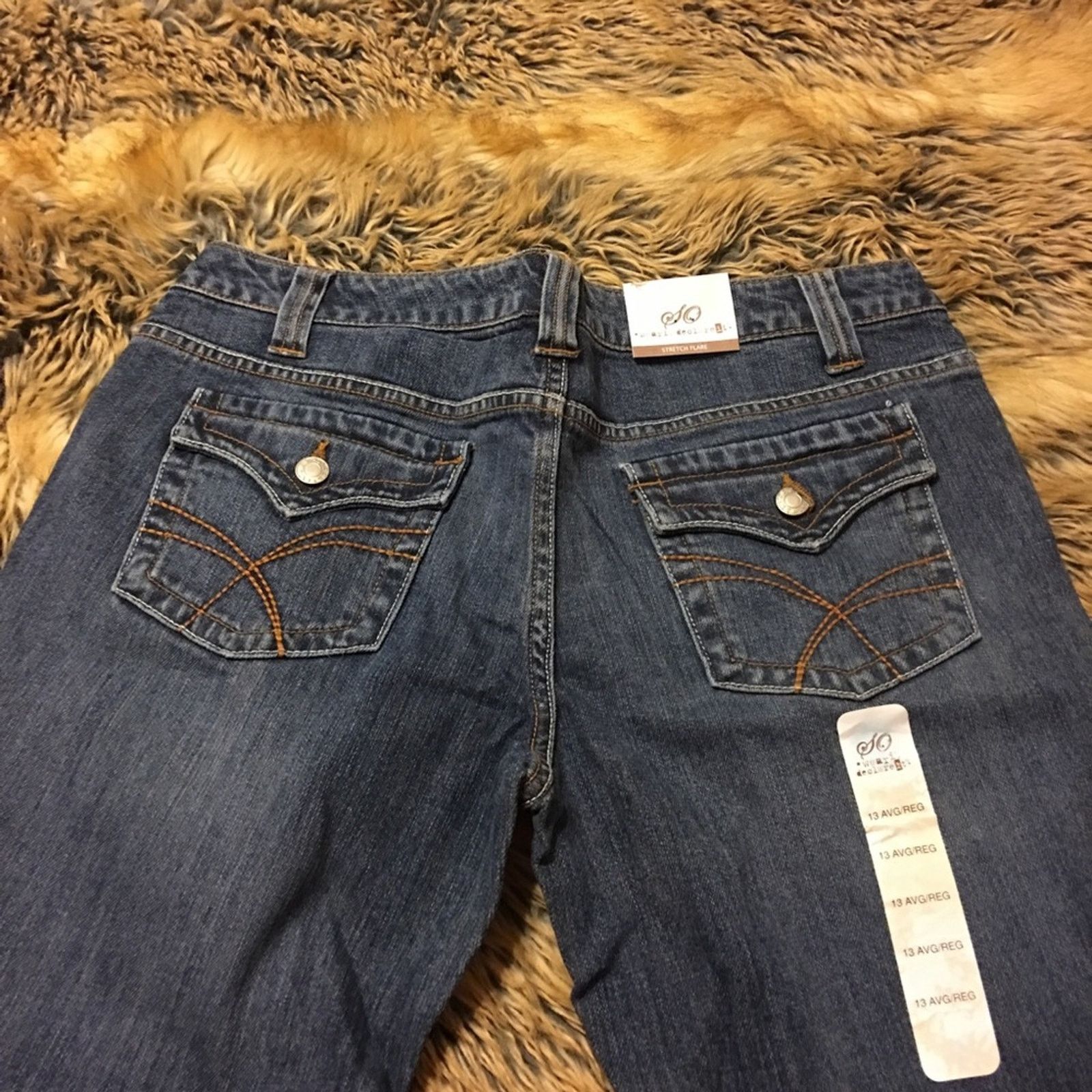 Other SO brand stretch flare jeans NWT 13 average Size 35" - 4 Thumbnail