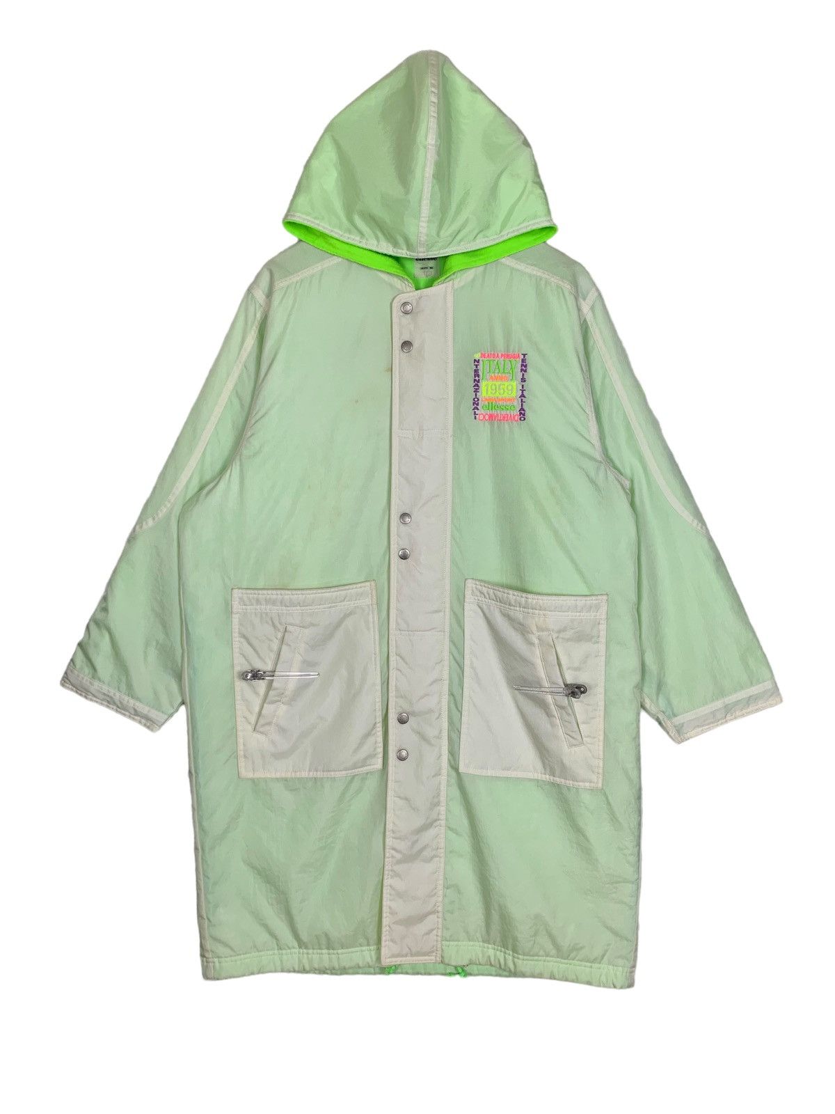 Ellesse Ellesse Italy Tennis Sportswear Long Button Jacket Hoodies Size US L / EU 52-54 / 3 - 1 Thumbnail