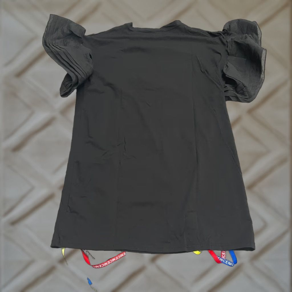Vintage Minghao Zhuliu Shirt Womens M Black Beaded Ice Cream Face Casual Balloon Sleeve Size M / US 6-8 / IT 42-44 - 1 Thumbnail