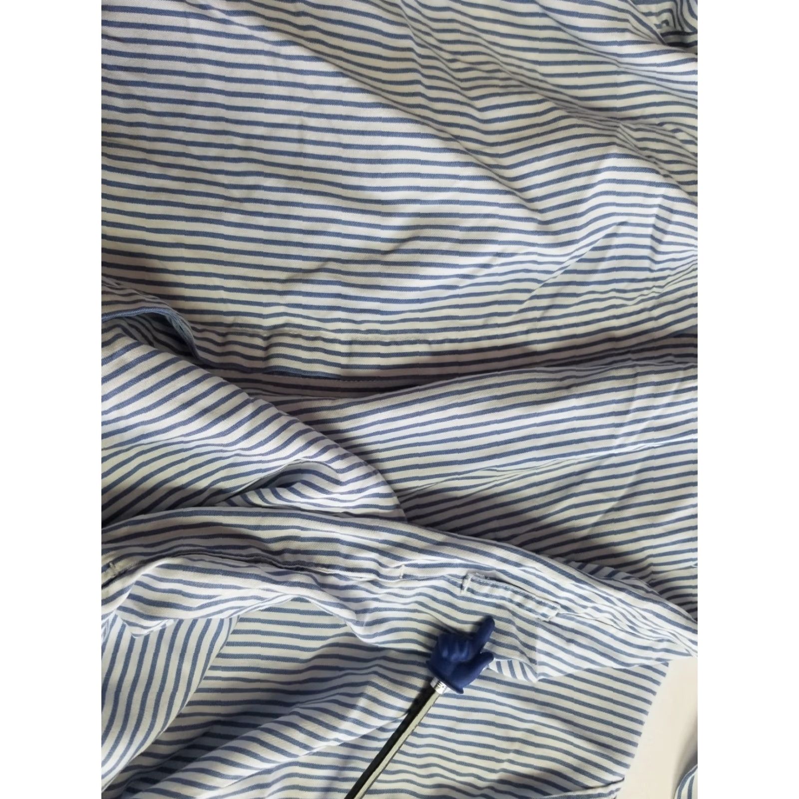 Scotch & Soda Maison Scotch & Soda Shirt Dress XS Blue Striped Long Sleeve Button Front Collared Midi Dress Women - No Belt Vintage No Belt Size XS / US 0-2 / IT 36-38 - 6 Thumbnail
