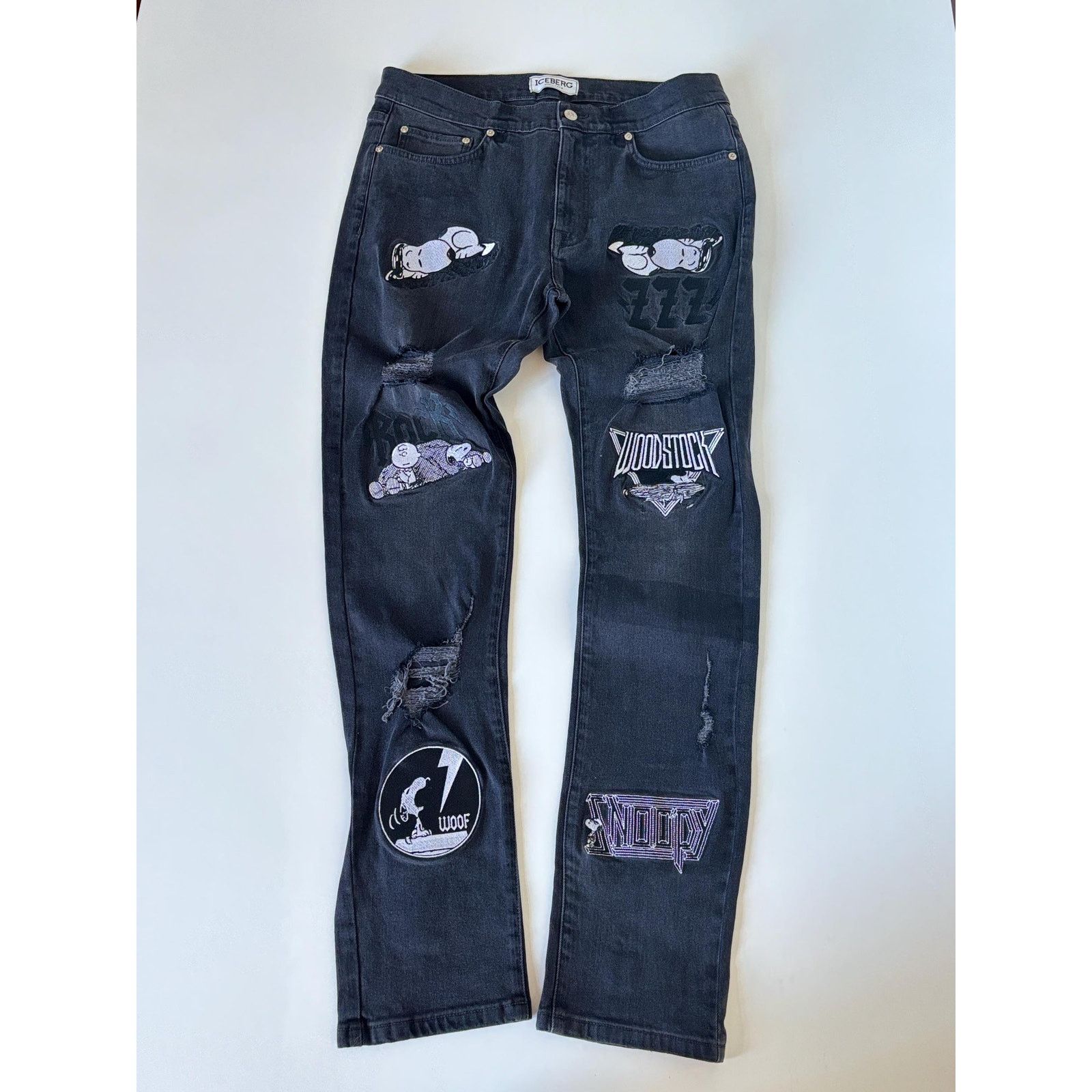 Iceberg Vintage Iceberg Snoopy Jeans W30 Black Denim Italian Designe Size US 30 / EU 46 - 2 Thumbnail