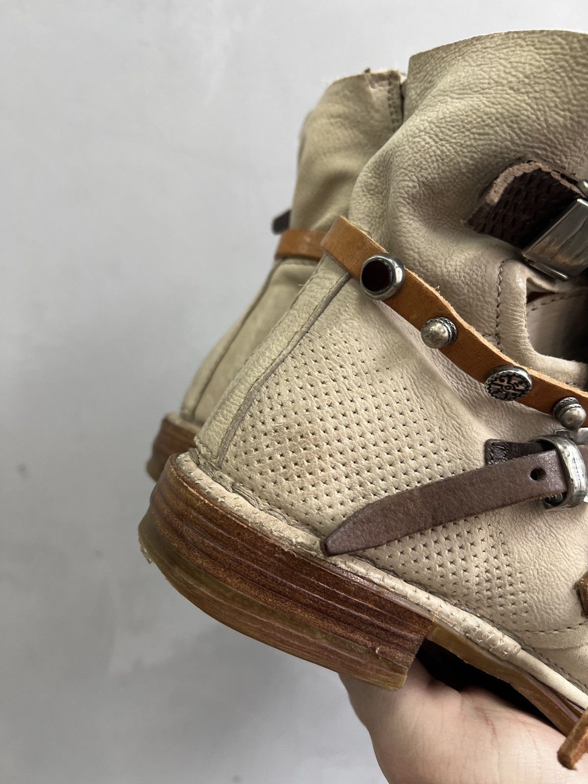 A.S.98 × Guidi Rare avant garde belted margiela style A.S. 98 leather boots Size US 6 / IT 36 - 7 Thumbnail