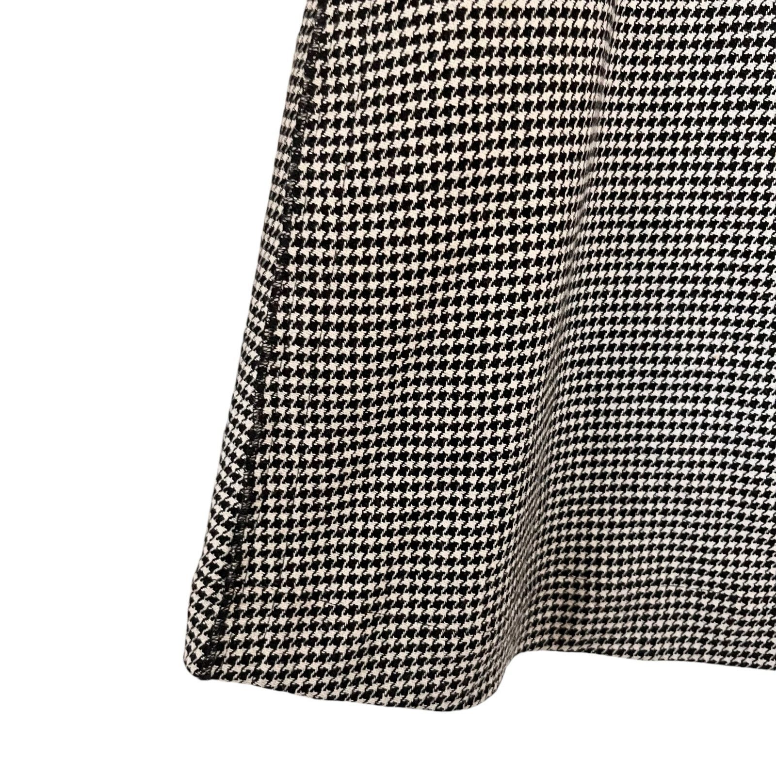 Hache Hache Mixed Media Split Houndstooth Red Floral A-Line Skirt Size 28" / US 6 / IT 42 - 3 Thumbnail