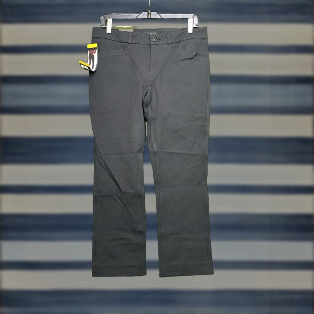 Banana Republic Banana Republic Chino Pants Womens 6 Flat Front High Rise Black Cotton Blend NWT, Office, Workwear, Regular Fit, 25in Inseam, Straight Leg (Adults) Size 28" / US 6 / IT 42 - 1 Thumbnail