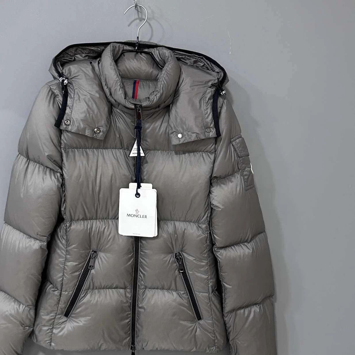Moncler Moncler Fourmi Gray Hooded Down Coat 1 Size S / US 4 / IT 40 - 2 Thumbnail