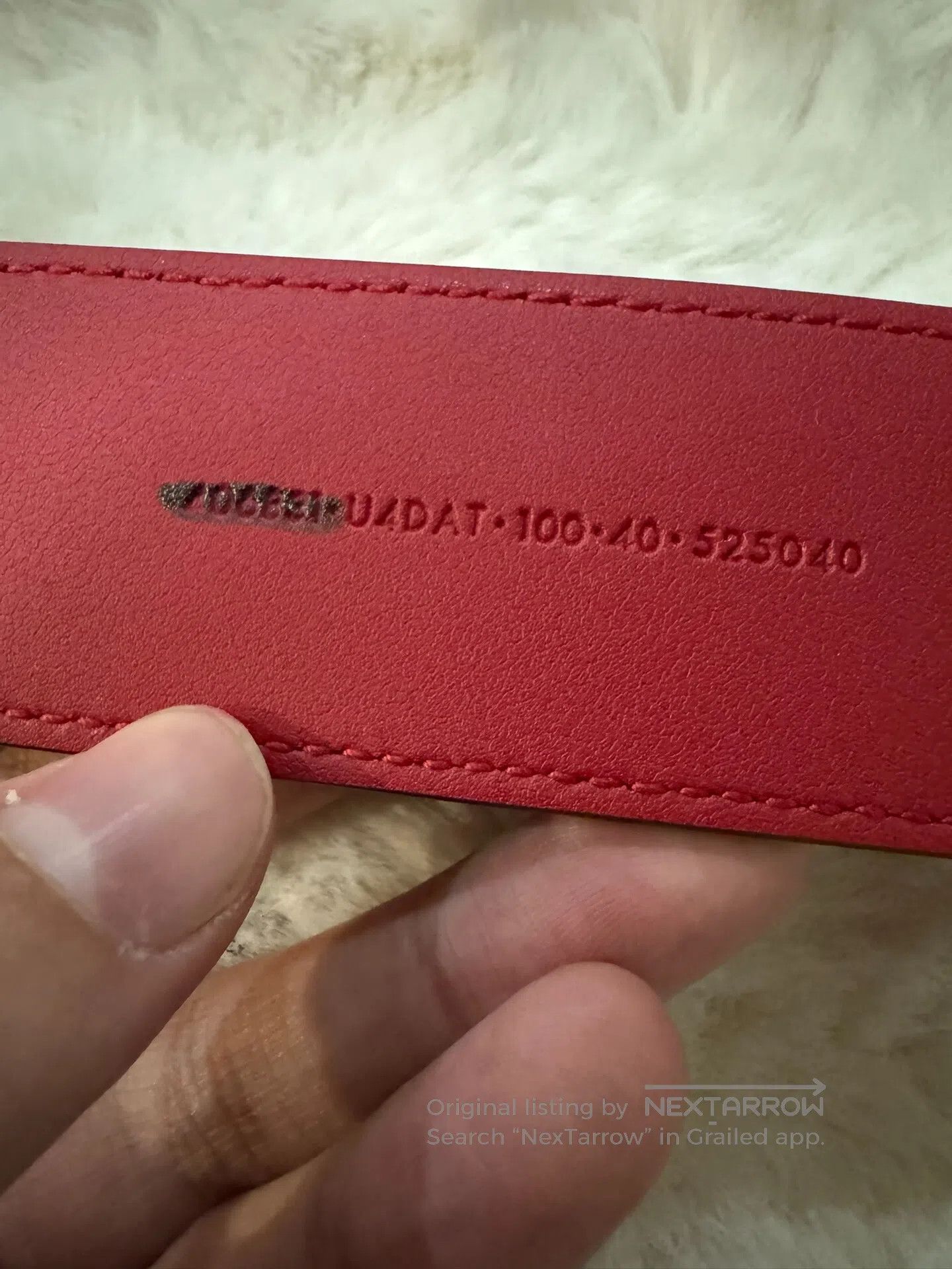 Gucci Guicci size 100 Red Logo Double G Belt| Size ONE SIZE - 6 Thumbnail