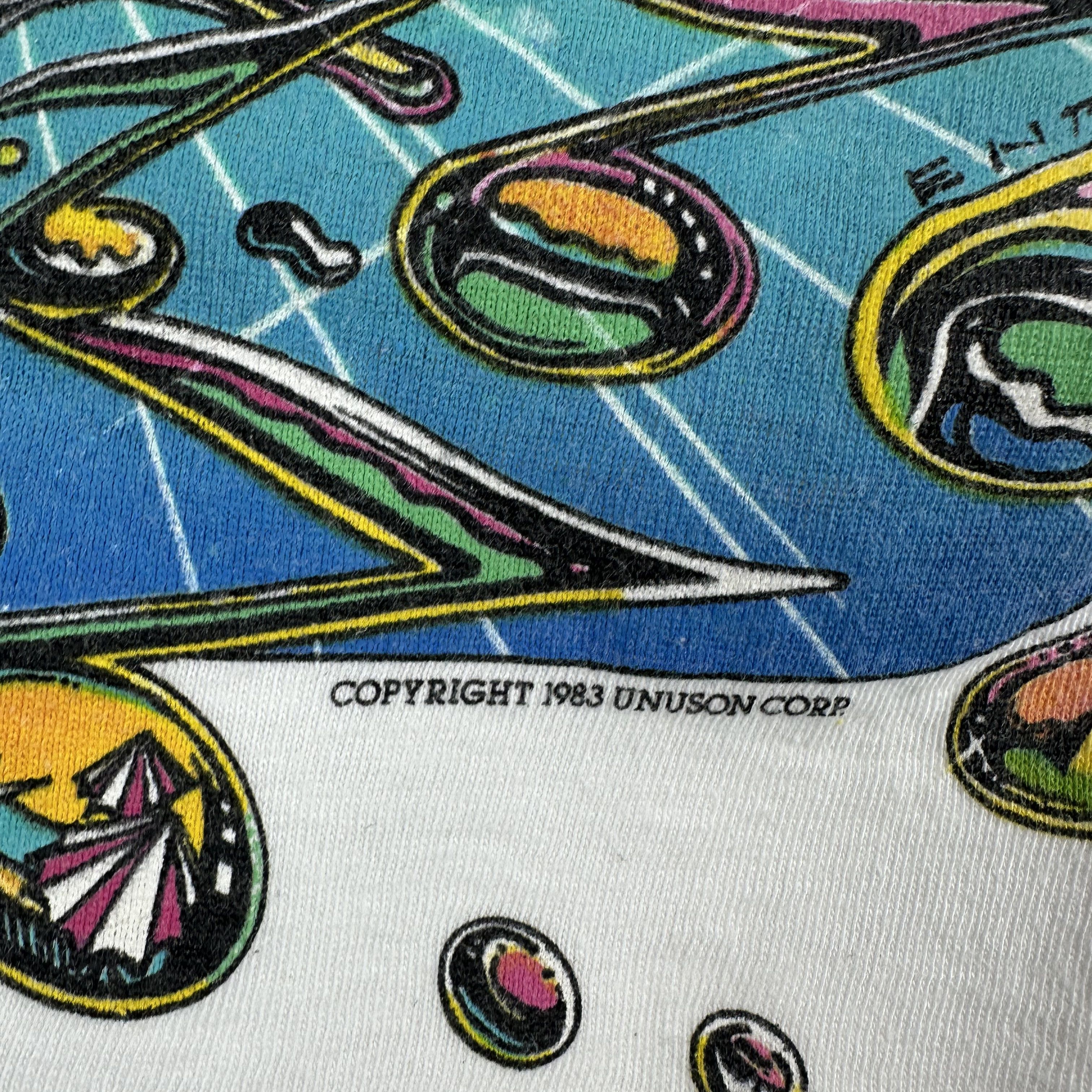 Vintage 1983 US83 David Bowie The Clash Van Halen Concert T-Shirt Size US XS / EU 42 / 0 - 6 Thumbnail