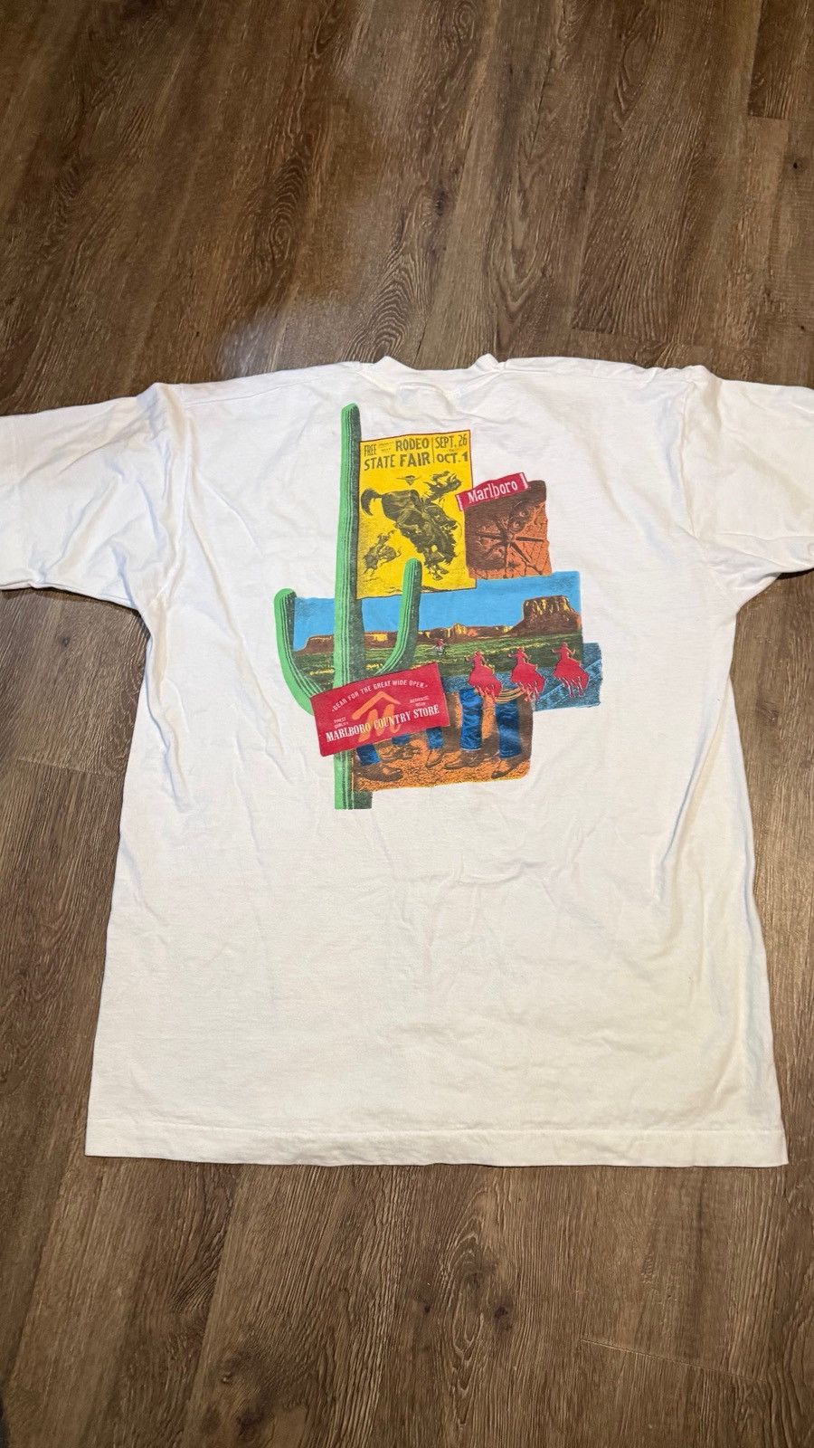 Marlboro VINTAGE 90s RARE GRAPHIC MARLBORO POCKET TEE Size US XL / EU 56 / 4 - 5 Thumbnail