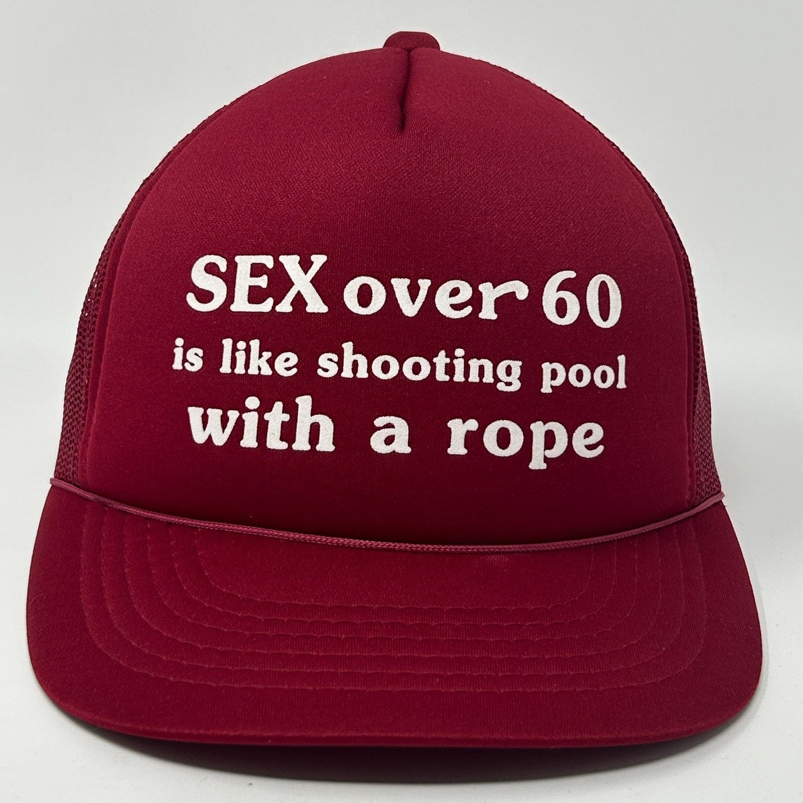 Vintage Vintage 80s Sex Over 60 Trucker Hat Baseball Cap 5 Panel Size ONE SIZE - 1 Thumbnail
