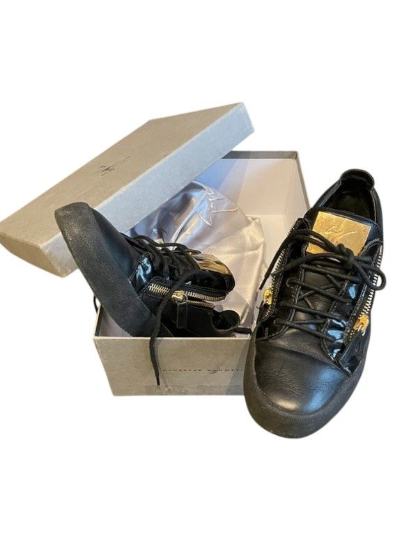 Giuseppe Zanotti Giuseppe Zanotti Triple Zip Black Leather Sneakers, c.2010s Size US 7 / EU 40 - 5 Thumbnail