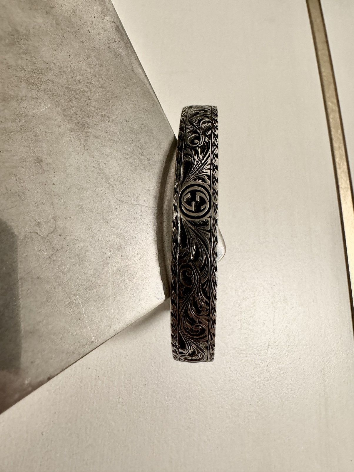 Gucci × Vintage 🩶 Gucci Sterling Silver Arabesque Bracelet Size ONE SIZE - 3 Thumbnail