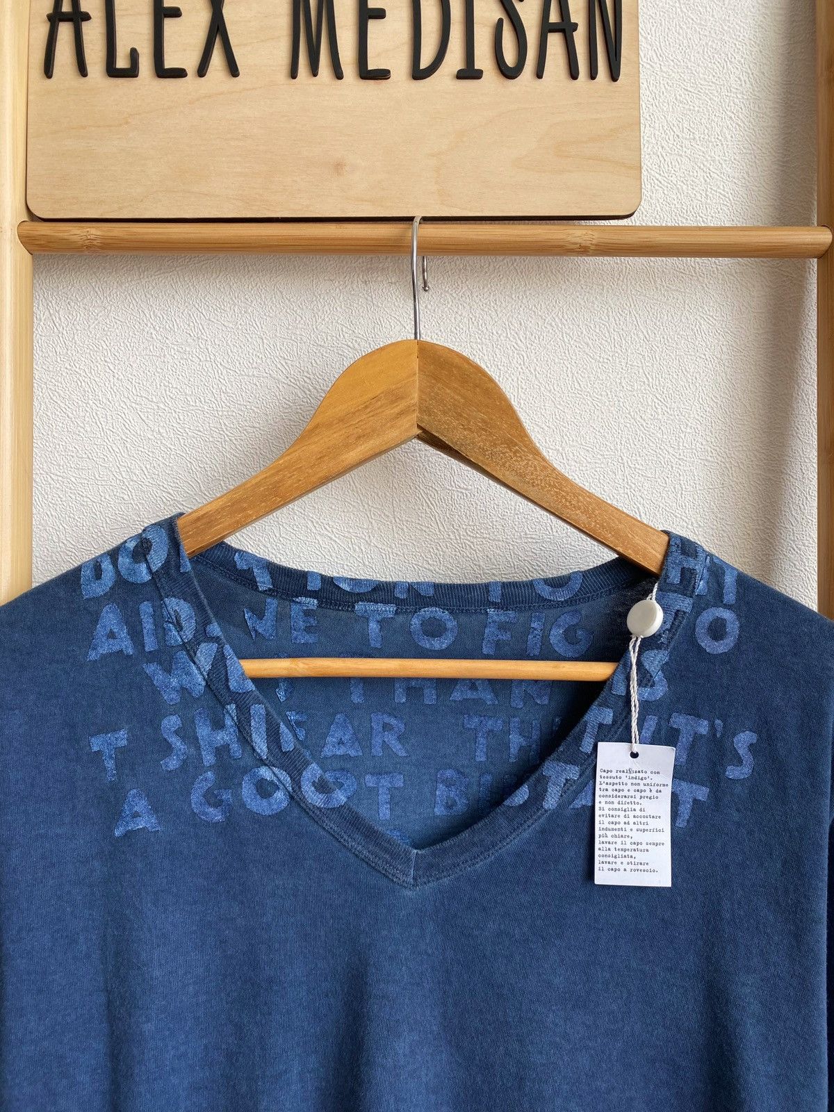 Maison Margiela MAISON MARTIN MARGIELA AIDS garment dyed v- neck t-shirt Size US L / EU 52-54 / 3 - 4 Thumbnail