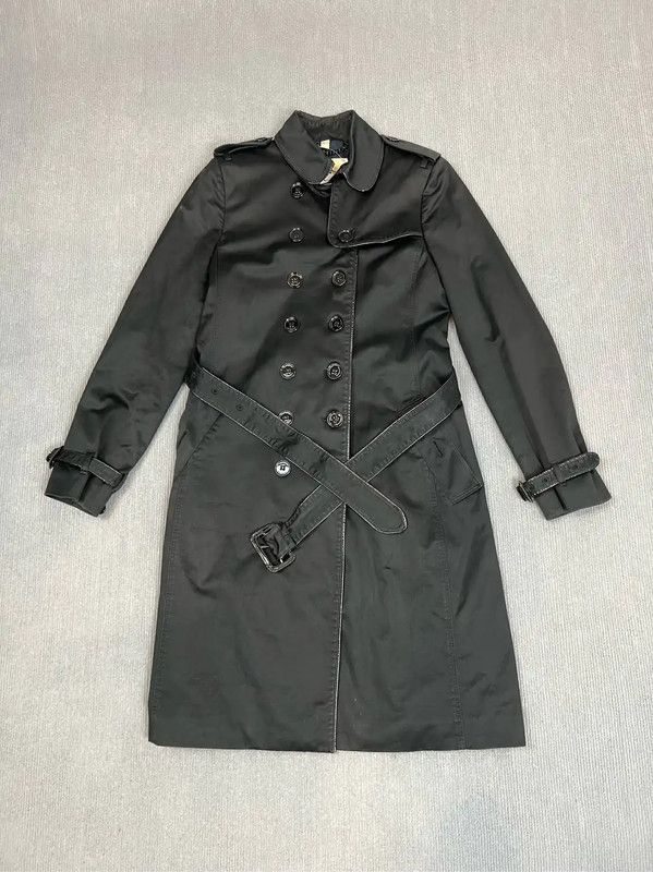 Burberry Burberry Women's Black Cotton Trench Coat XS Size XS / US 0-2 / IT 36-38 - 1 Thumbnail