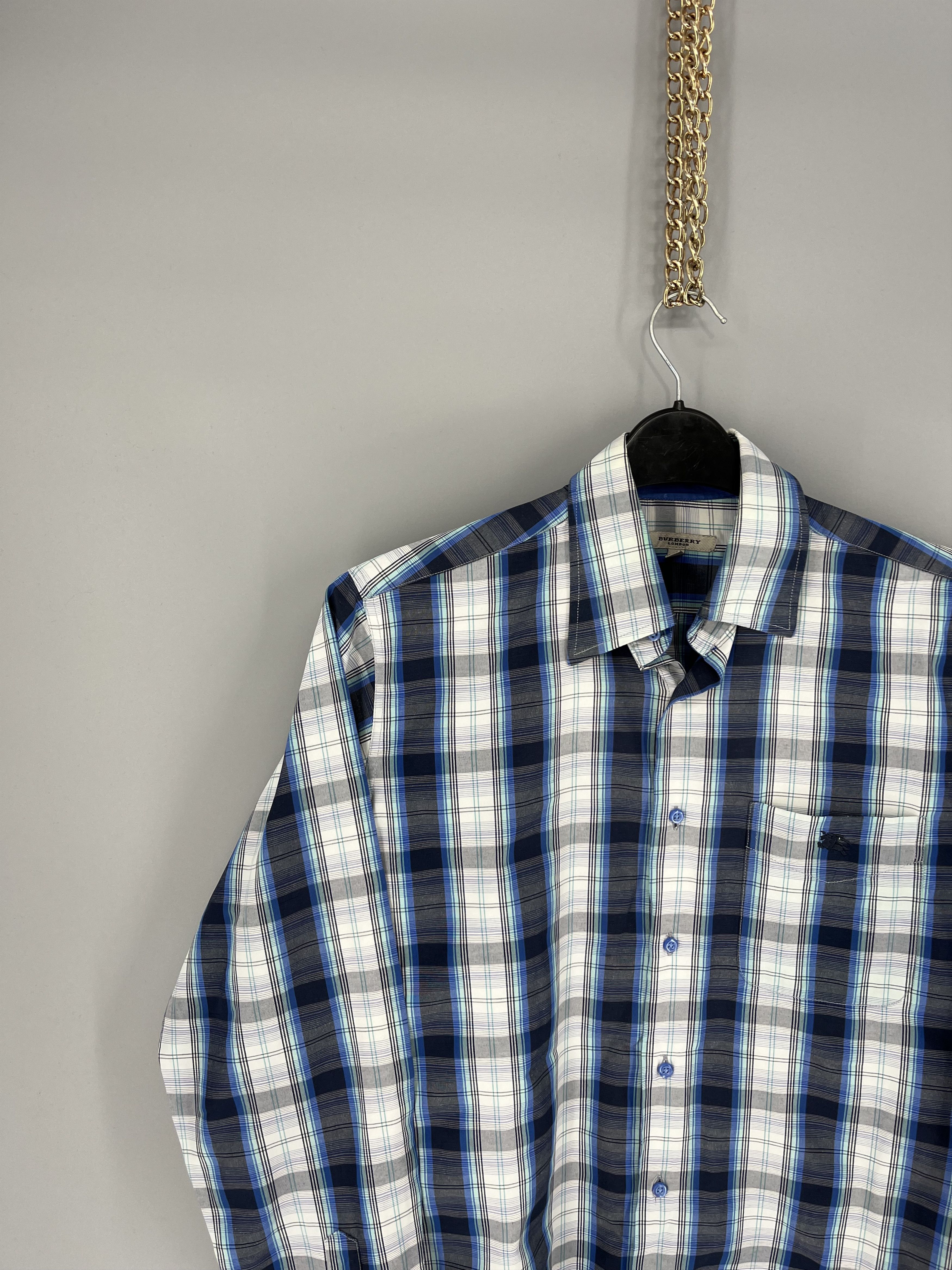 Burberry Burberry London Shirt Long Sleeve Vintage Rare Log Size US S / EU 44-46 / 1 - 4 Thumbnail