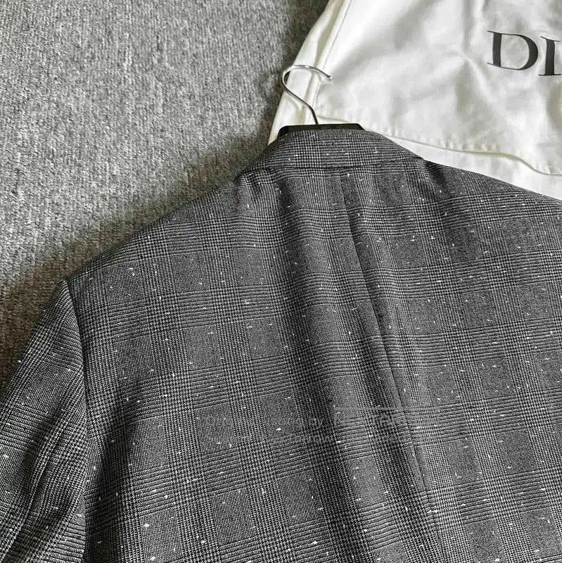 Dior Dior Men's Grey Wool-Blend Long Coat . Size US XL / EU 56 / 4 - 5 Thumbnail