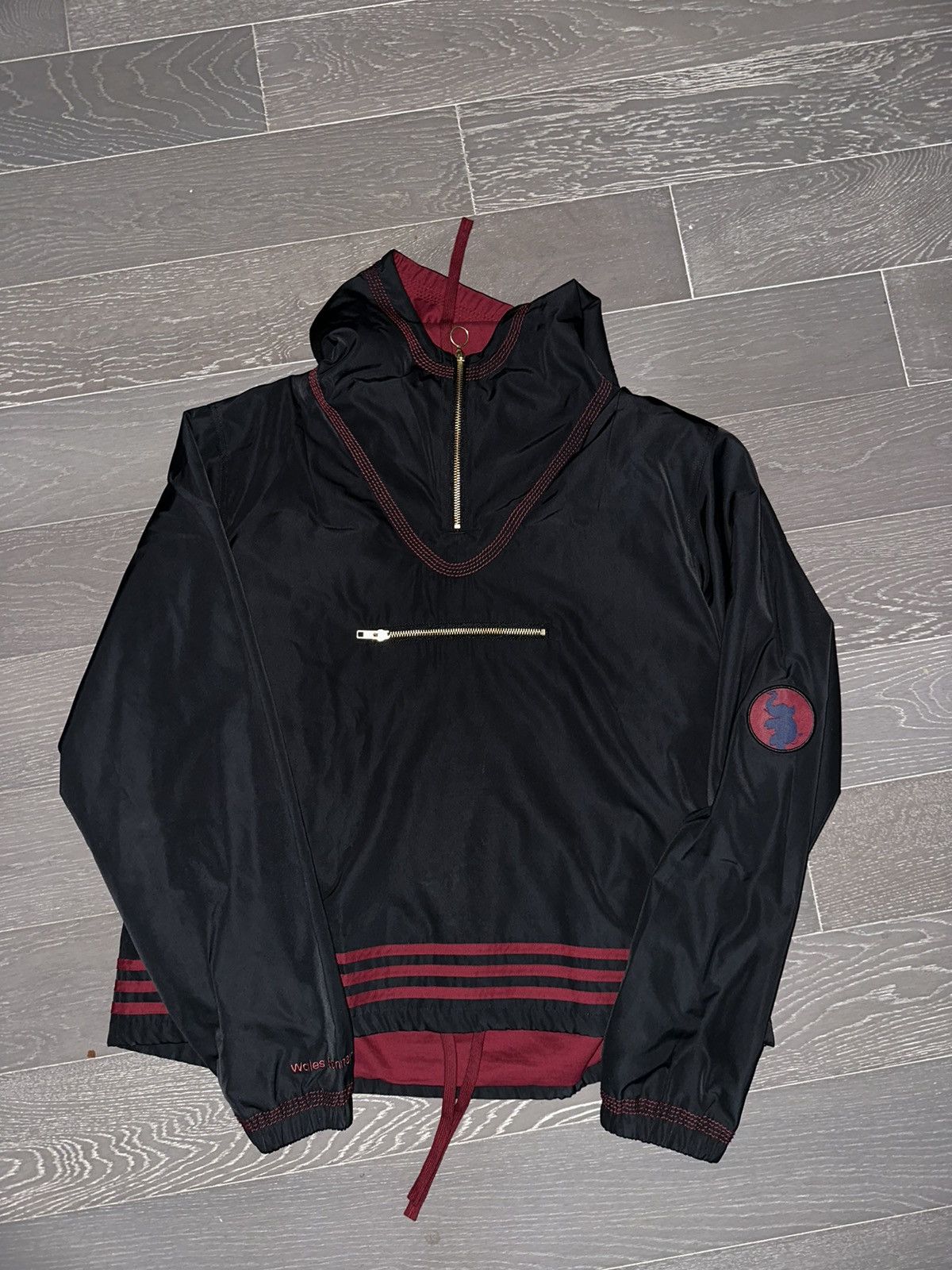 image of Adidas Wales Bonner Quarter Zip Jacket in Black, Men's (Size Medium)