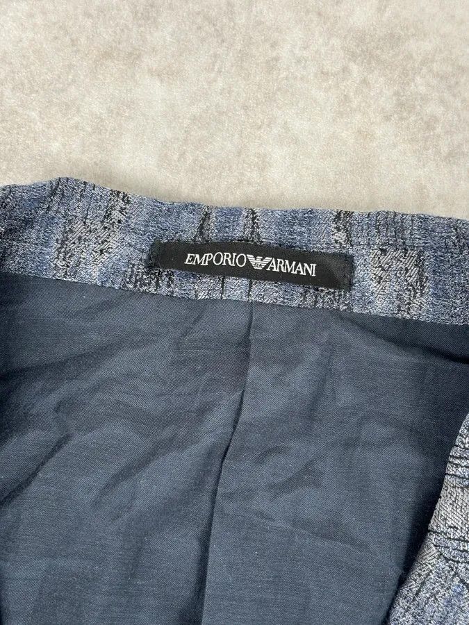 Emporio Armani AW2019 Emporio Armani Double-Breasted Metallic Textured Blazer Jacket Size 44R - 8 Thumbnail