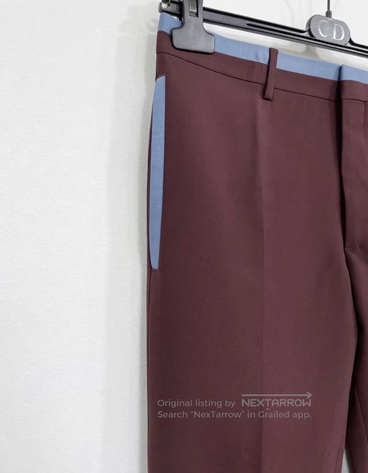 Dior Red Casual Pants with Blue Stripe Size 28. Size US 28 / EU 44 - 1 Thumbnail