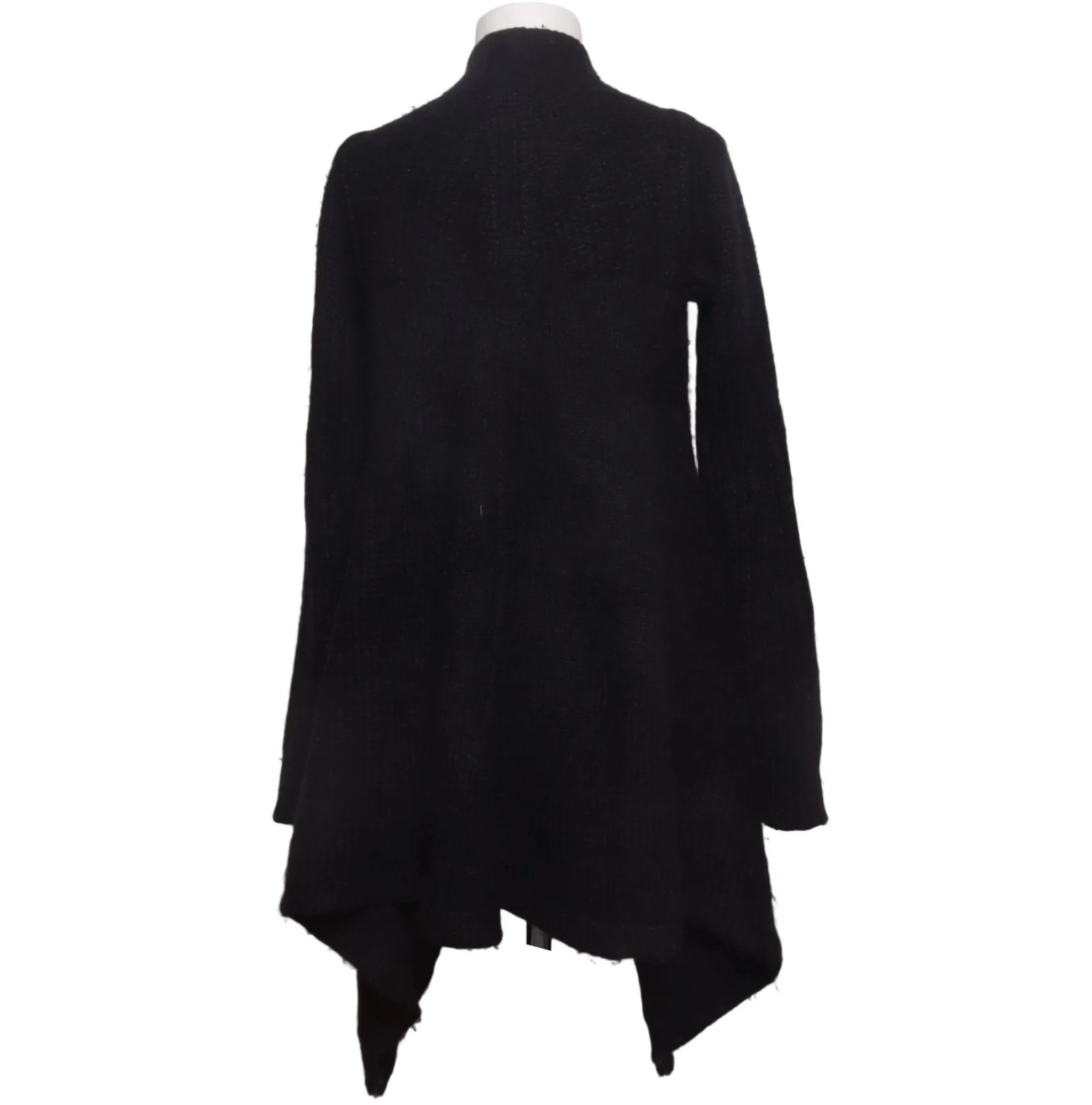 Rick Owens Asymmetric Alpaca/Merino/Silk Cardigan Black, Rick Owens. Size US XL / EU 56 / 4 - 3 Thumbnail