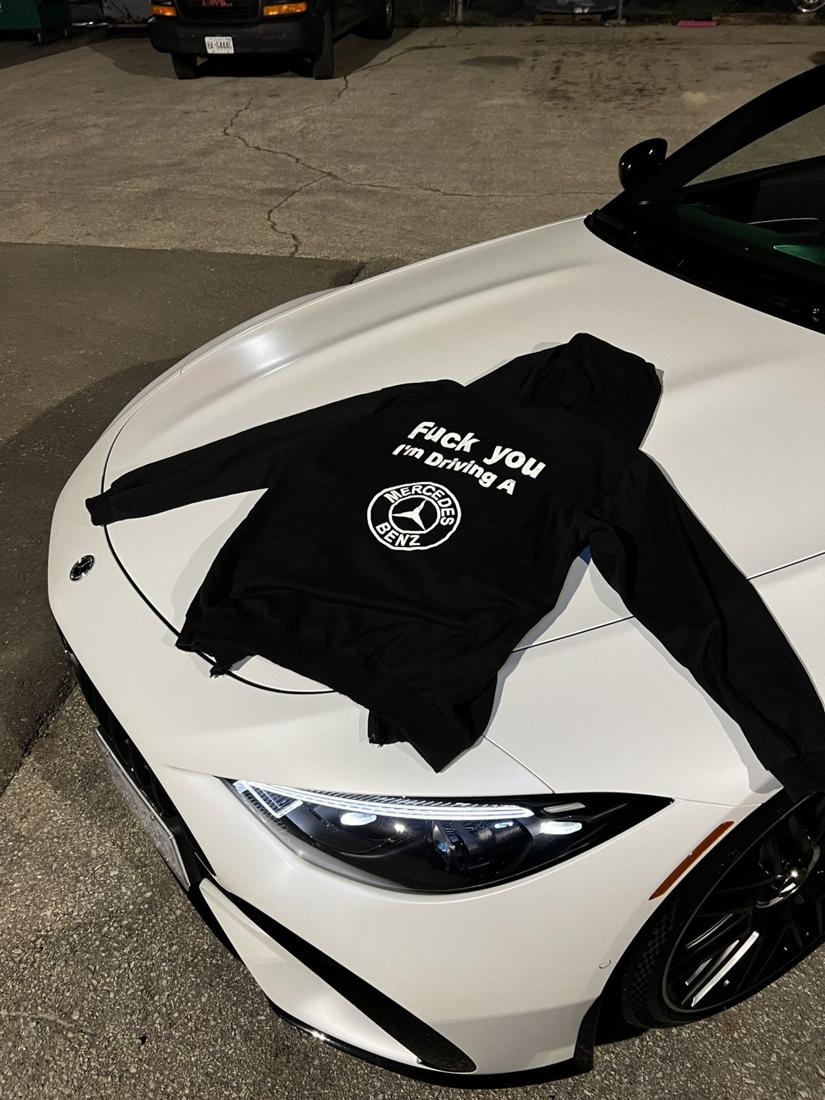 Mercedes-Benz Vintage Y2K Mercedes Zip Hoodie F*ck Driving Baggy Fit Japan Size US XL / EU 56 / 4 - 1 Thumbnail