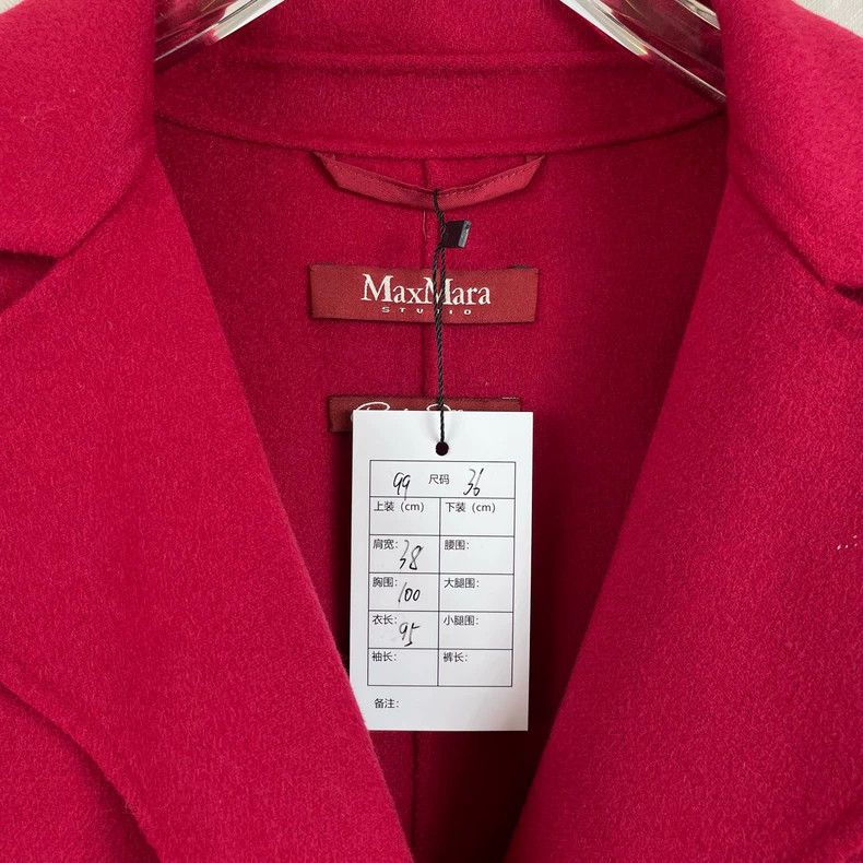 Max Mara Max Mara Red Strap Wool Coat Size S / US 4 / IT 40 - 2 Thumbnail