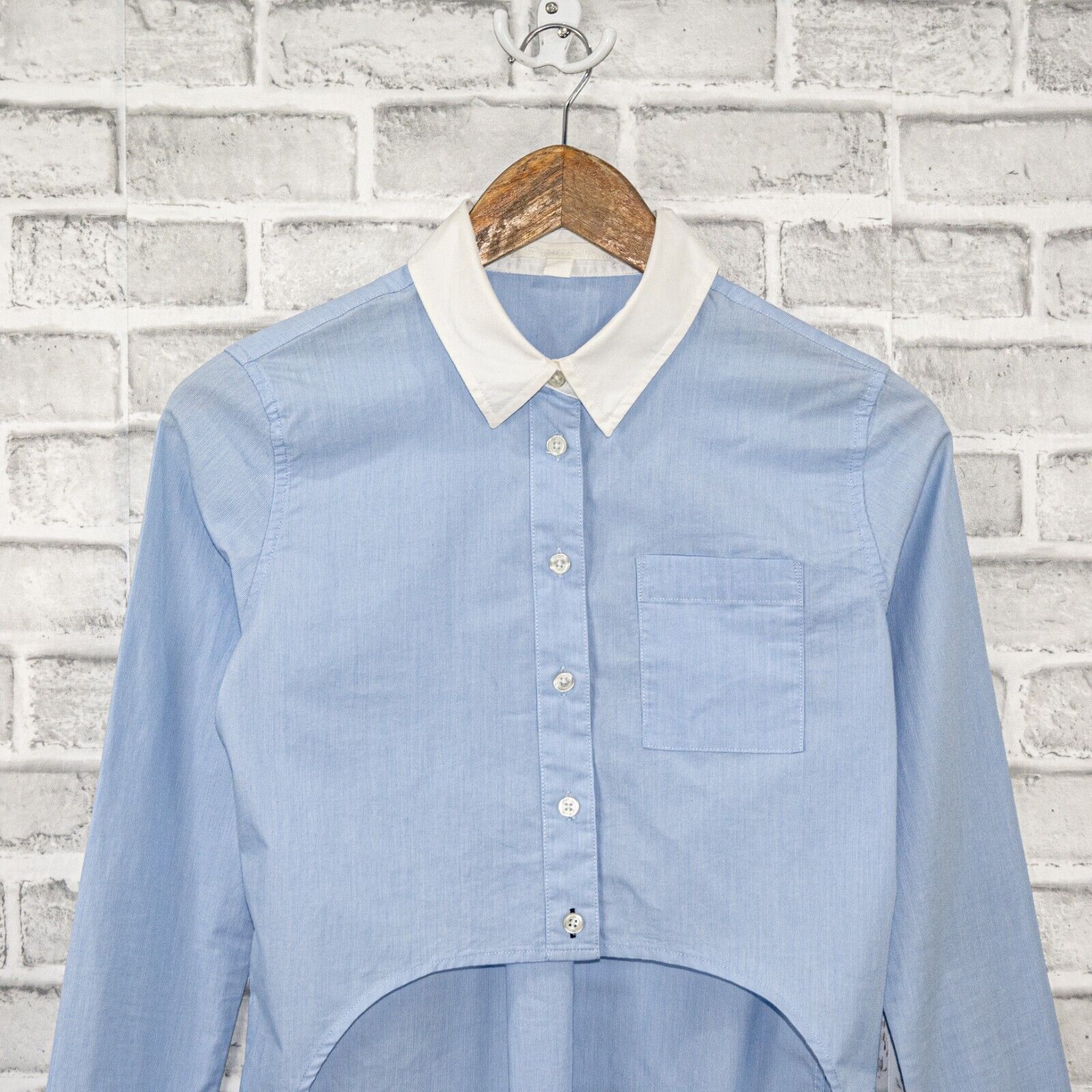Jonathan Simkhai Jonathan Simkhai Women's Hi low Cropped front Oxford Shirt Size S / US 4 / IT 40 - 8 Thumbnail