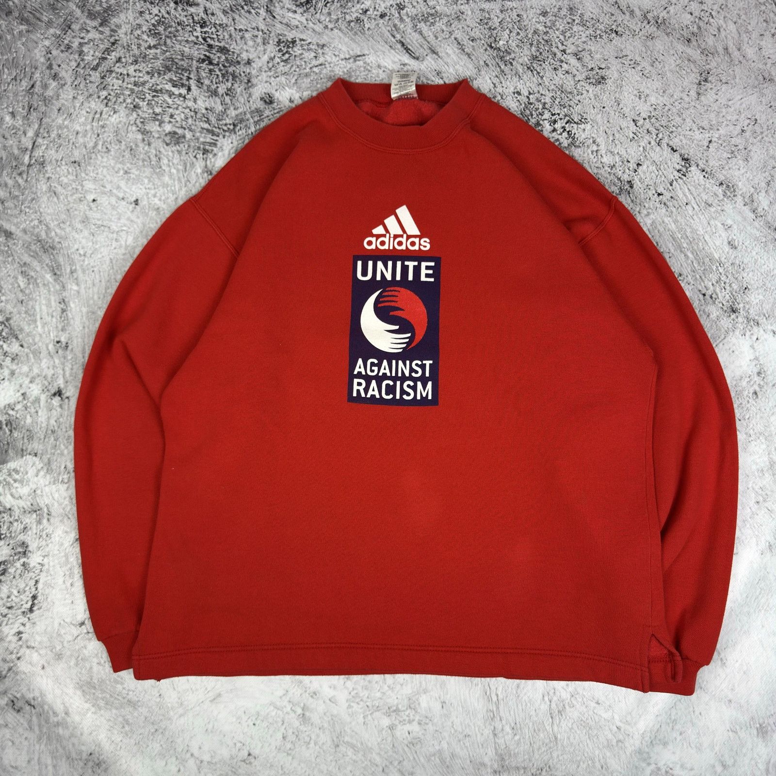 Adidas Adidas Men Red Fleece Uefa Unite Against Racism Sweatshirt M Size US M / EU 48-50 / 2 - 2 Thumbnail