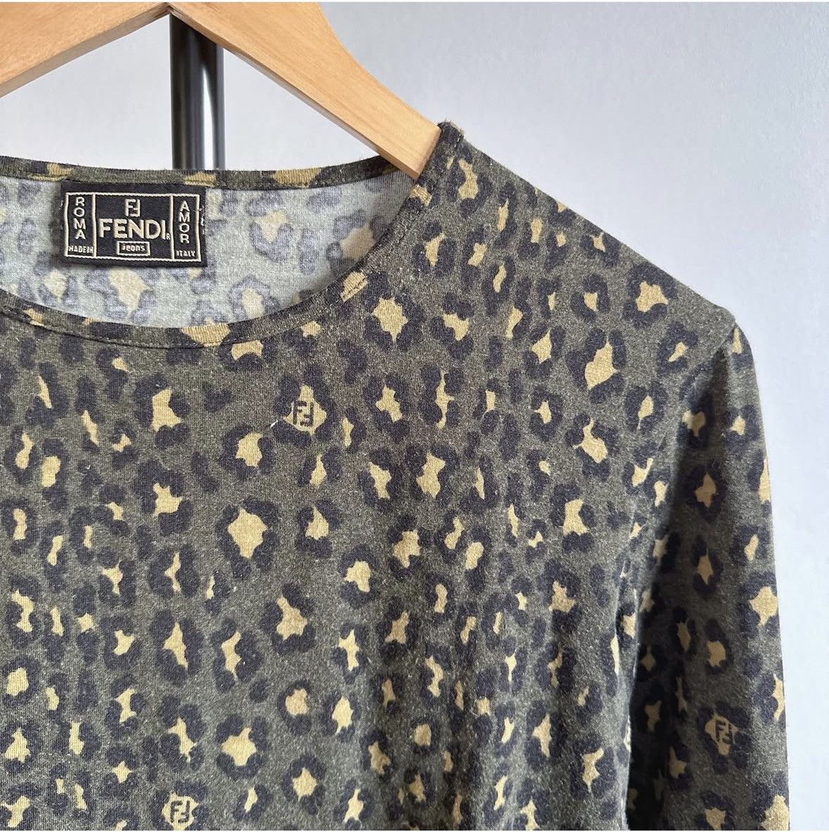 Fendi Vintage Fendi Leopard Long Sleeve Top Size M / US 6-8 / IT 42-44 - 2 Thumbnail